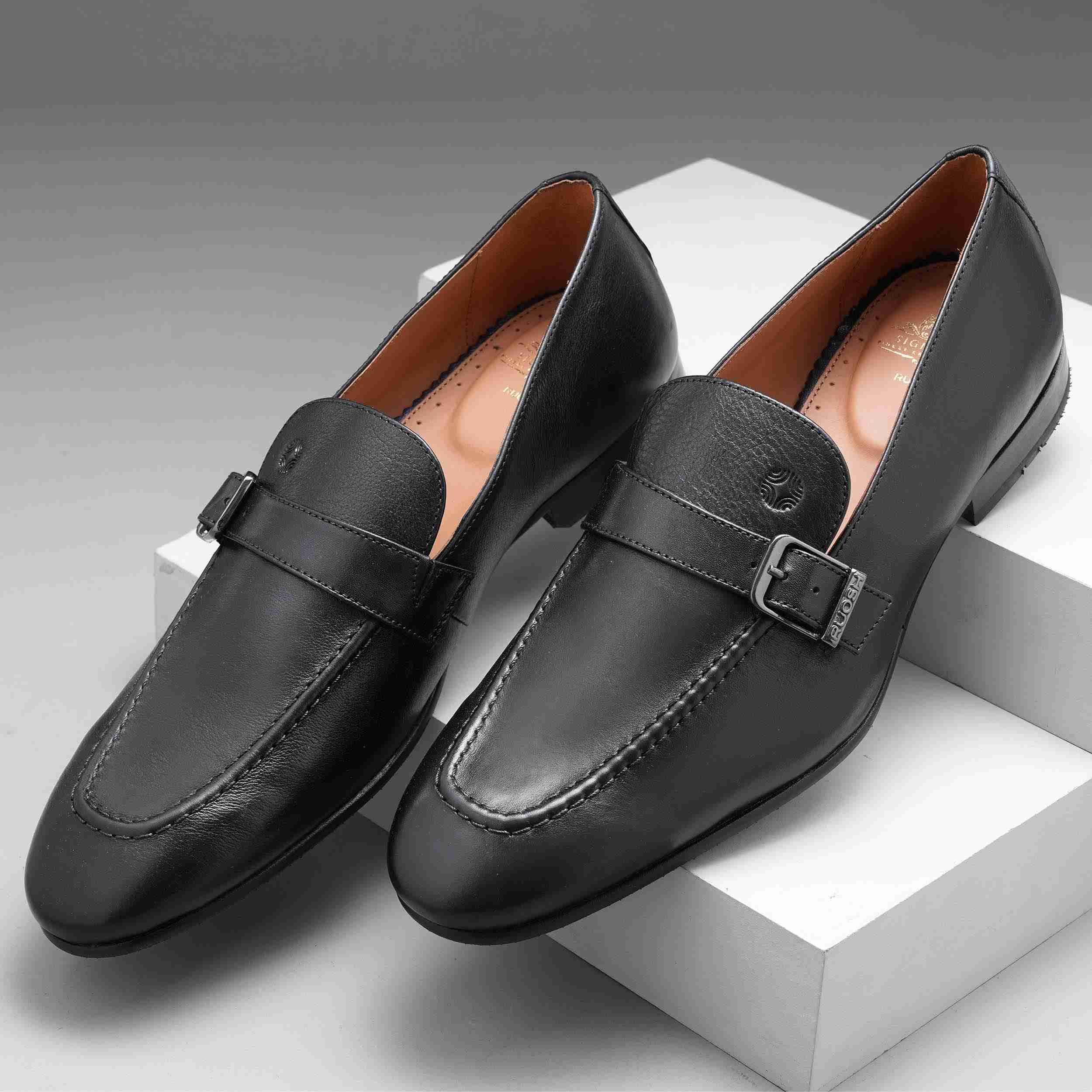 The Dante Black Men Formal Slip-On Ruosh