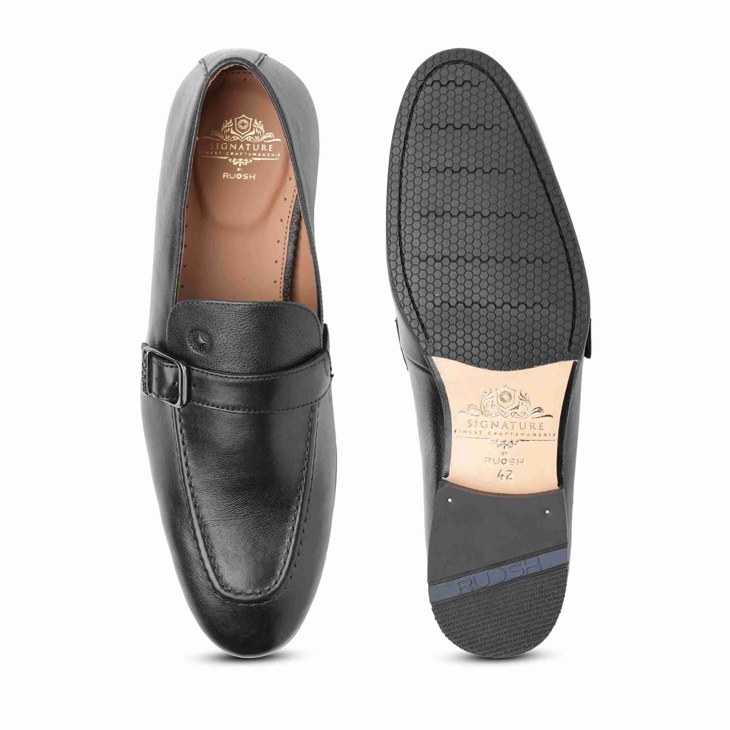 The Dante Black Men Formal Slip-On Ruosh