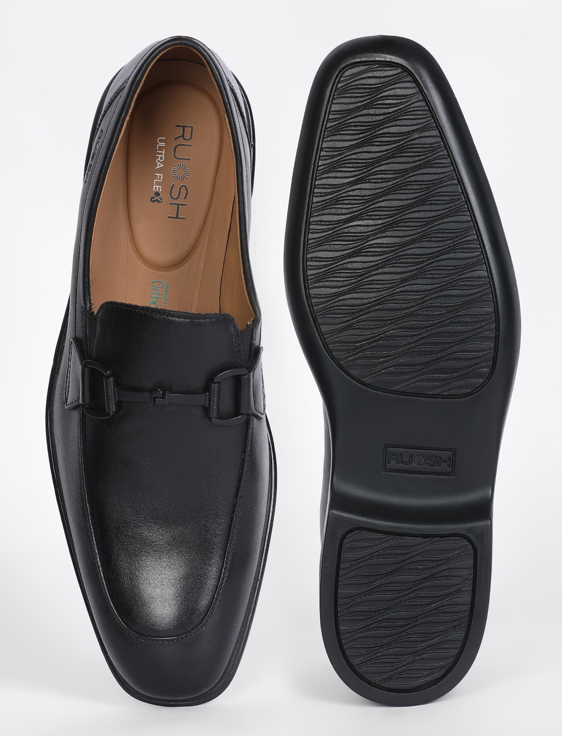 The Meson Black Men Formal Slip-On Ruosh