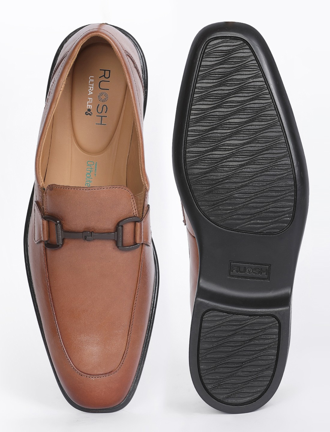 The Meson Dark Tan Men Formal Slip-On Ruosh