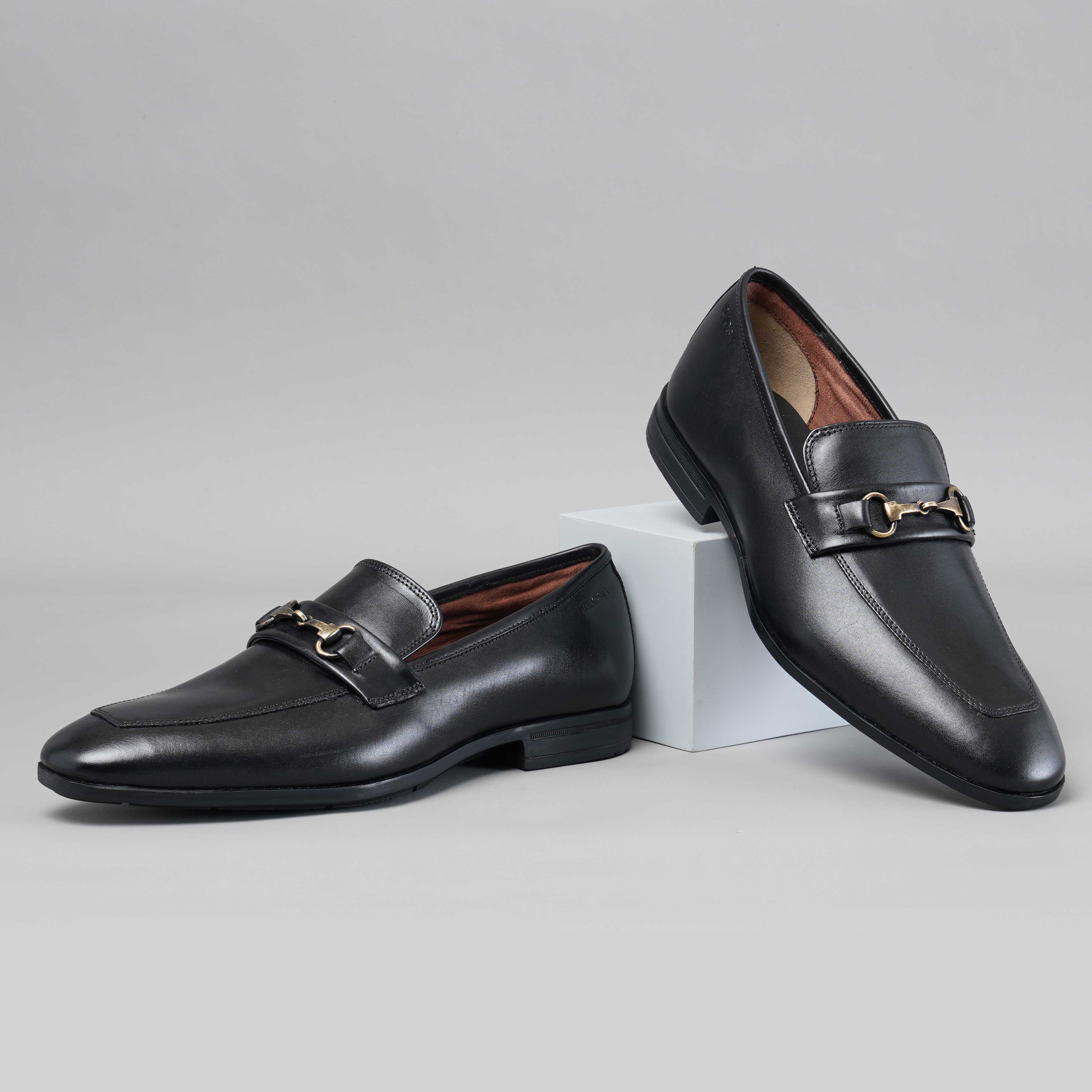 The Cameroon Ruosh Men Black Formal Slip-On