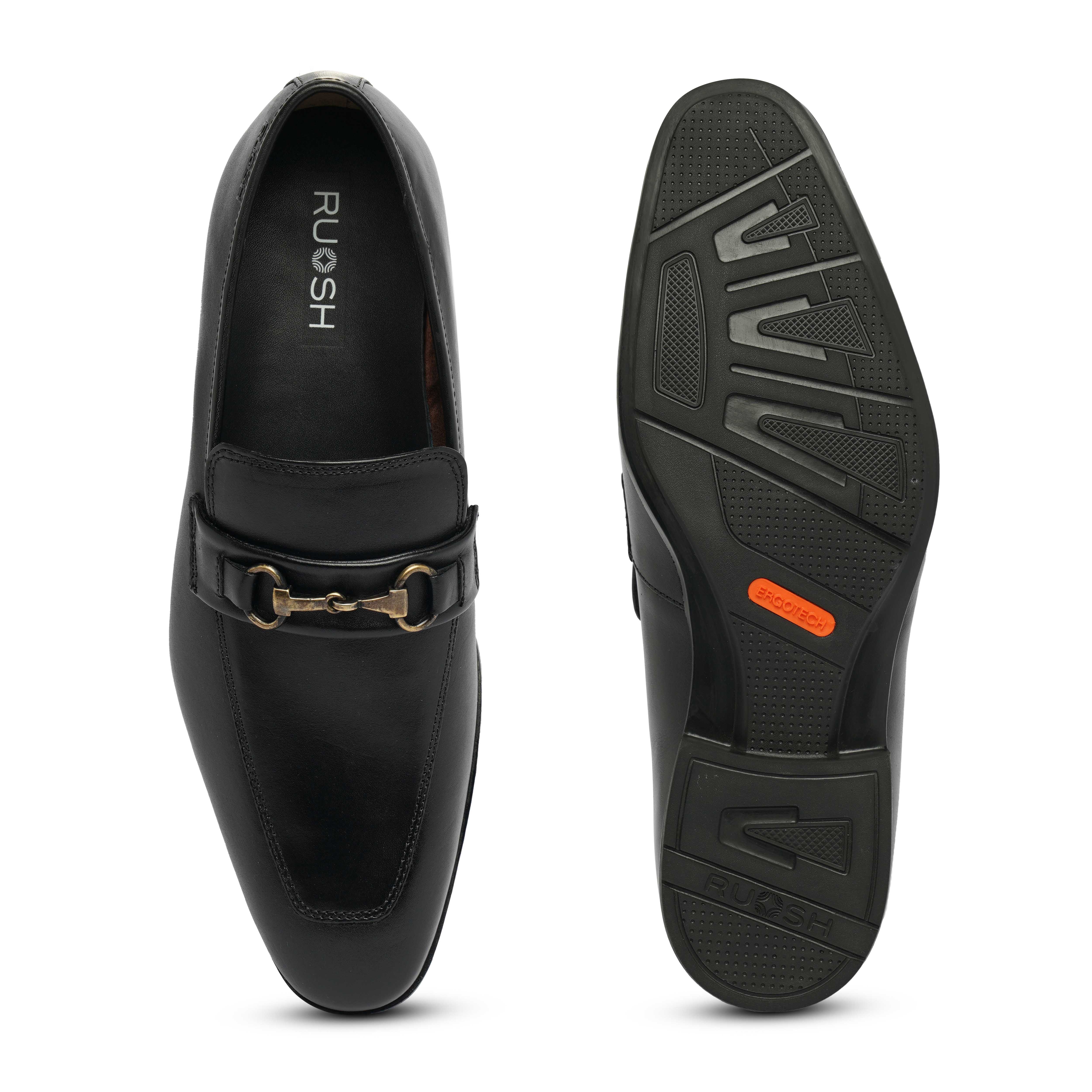 The Cameroon Ruosh Men Black Formal Slip-On