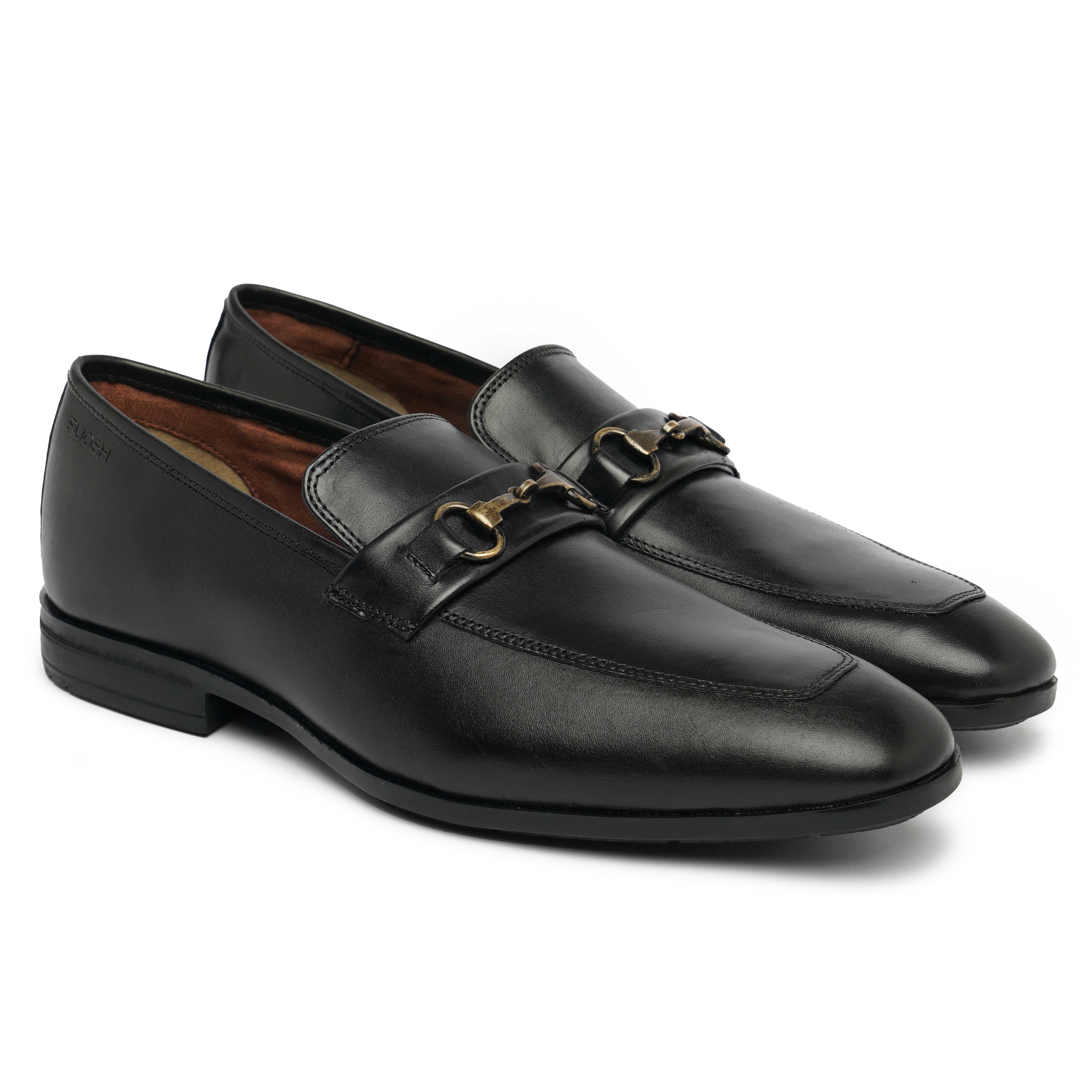 The Cameroon Ruosh Men Black Formal Slip-On