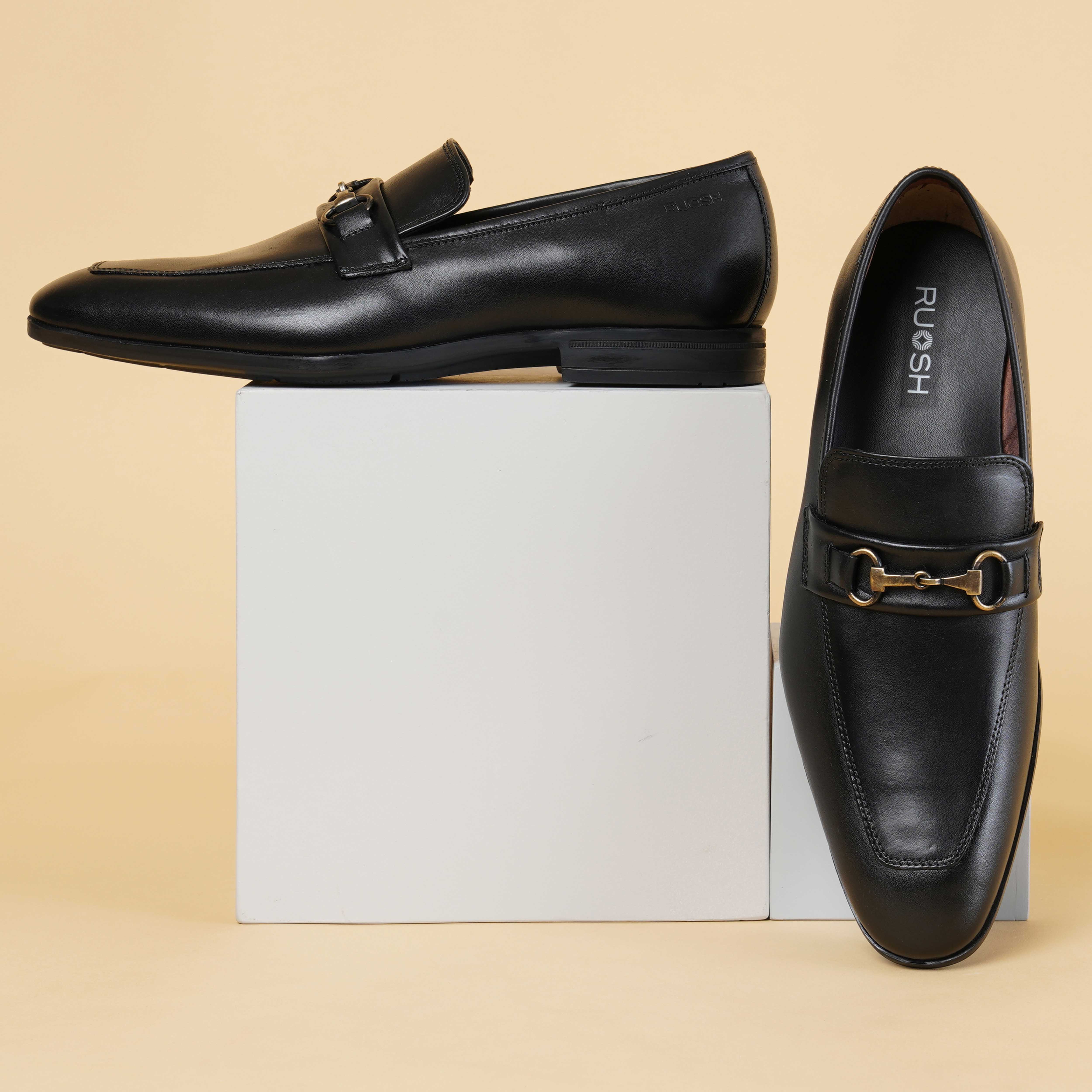 The Cameroon Ruosh Men Black Formal Slip-On