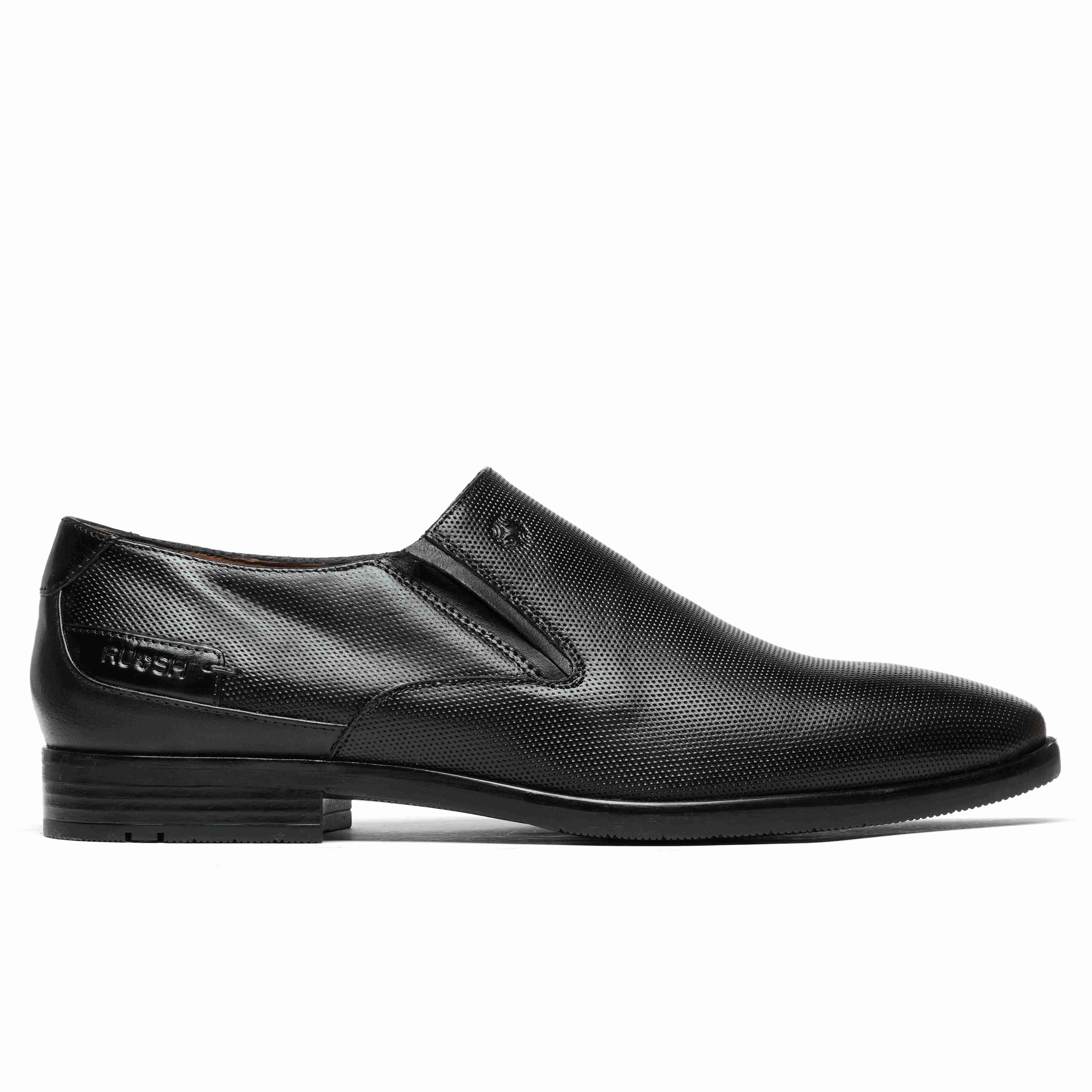 The Newyork Ruosh Men Black Formal Slip-On