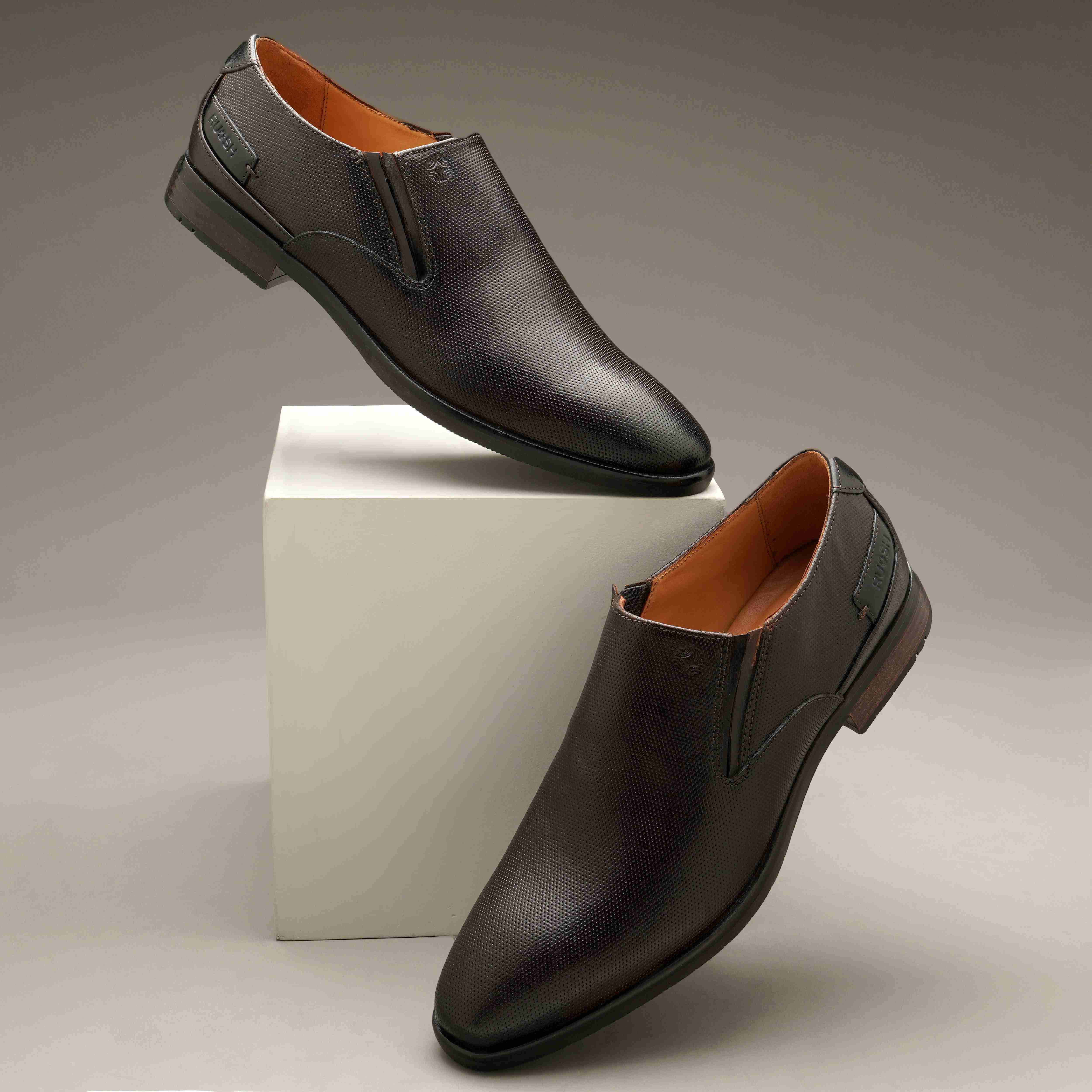 The Newyork Ruosh Men Brown Formal Slip-On