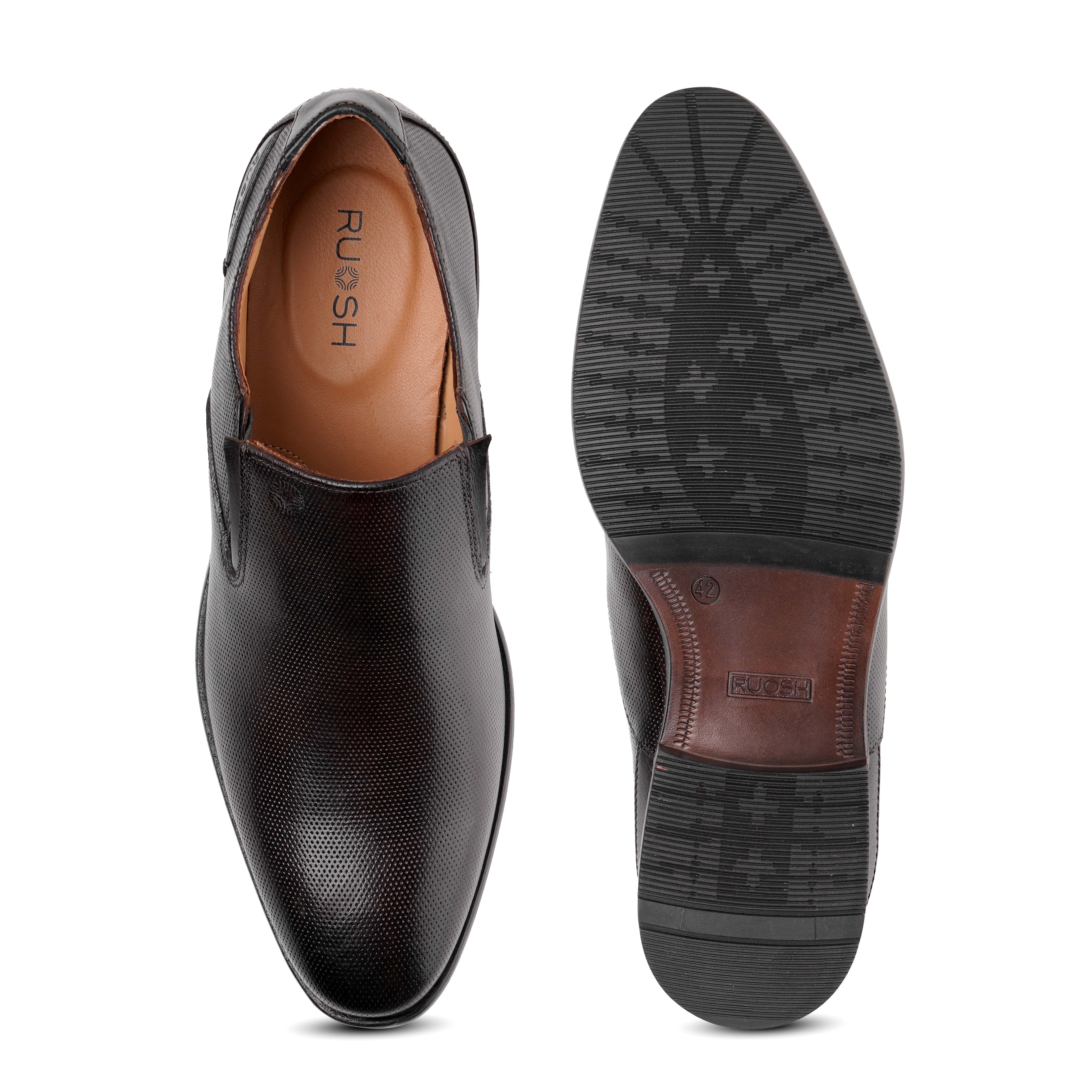 The Newyork Ruosh Men Brown Formal Slip-On