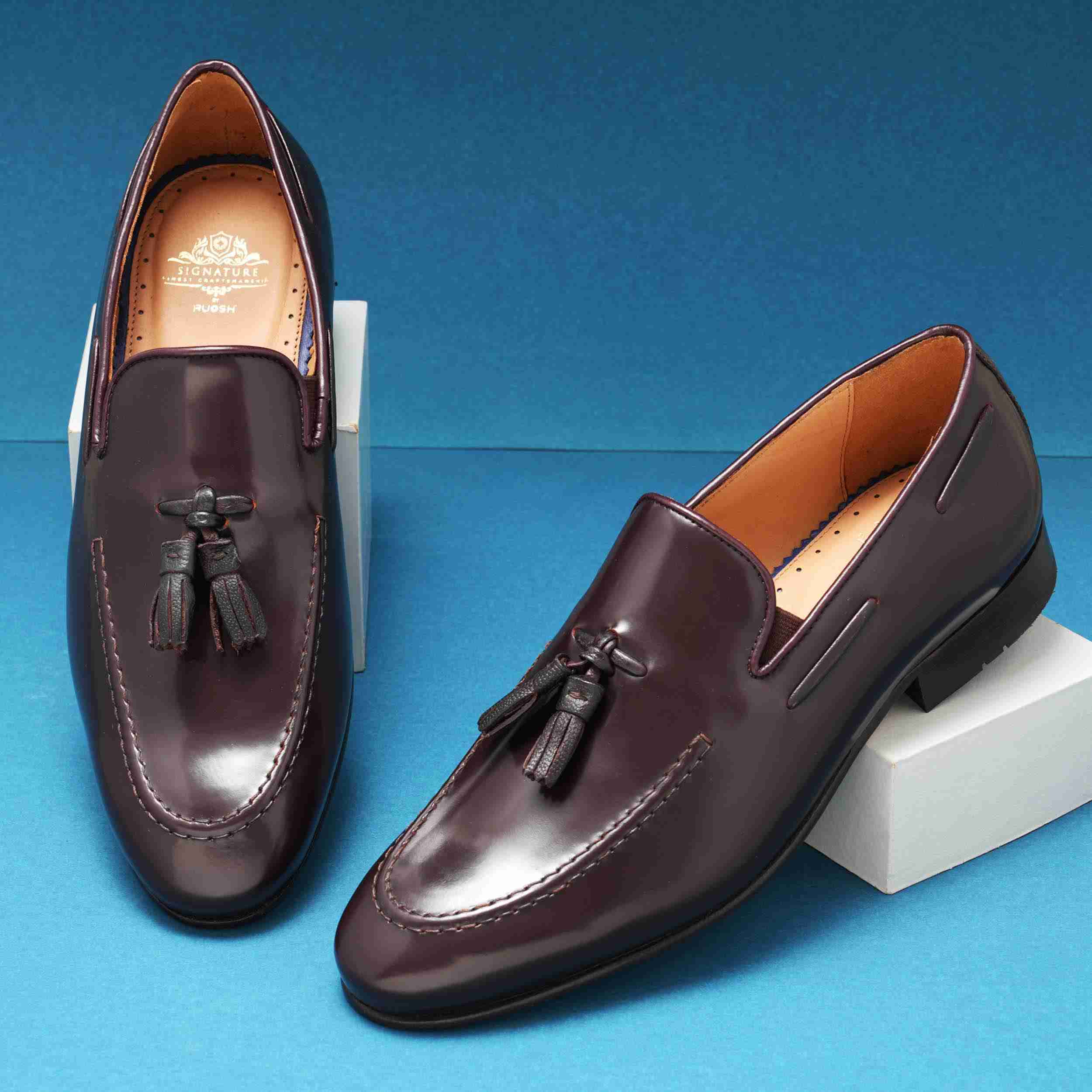 The Tivoli Ruosh Men Red Tasseled Loafer