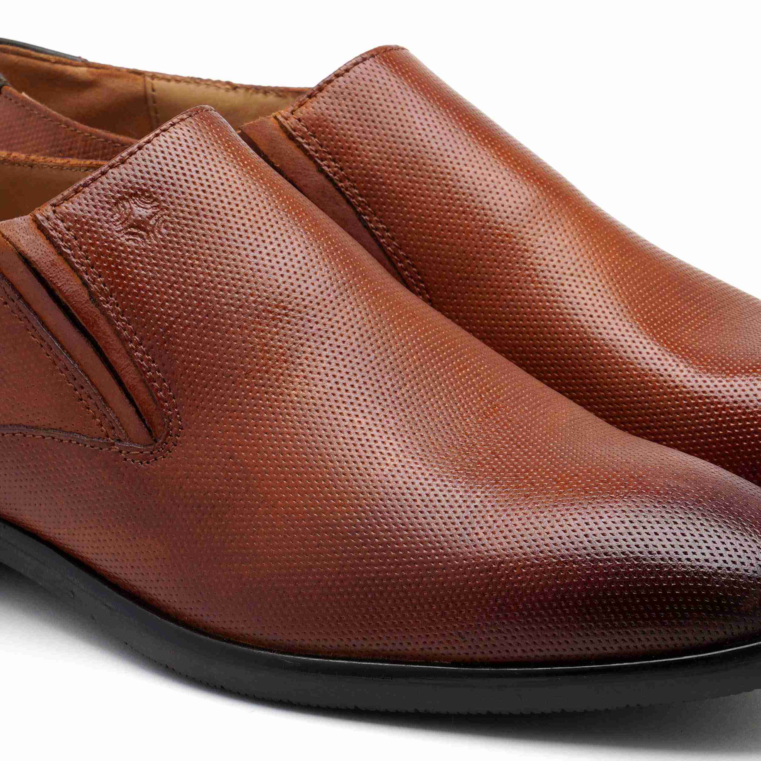 The Newyork Ruosh Men Tan Formal Slip-On
