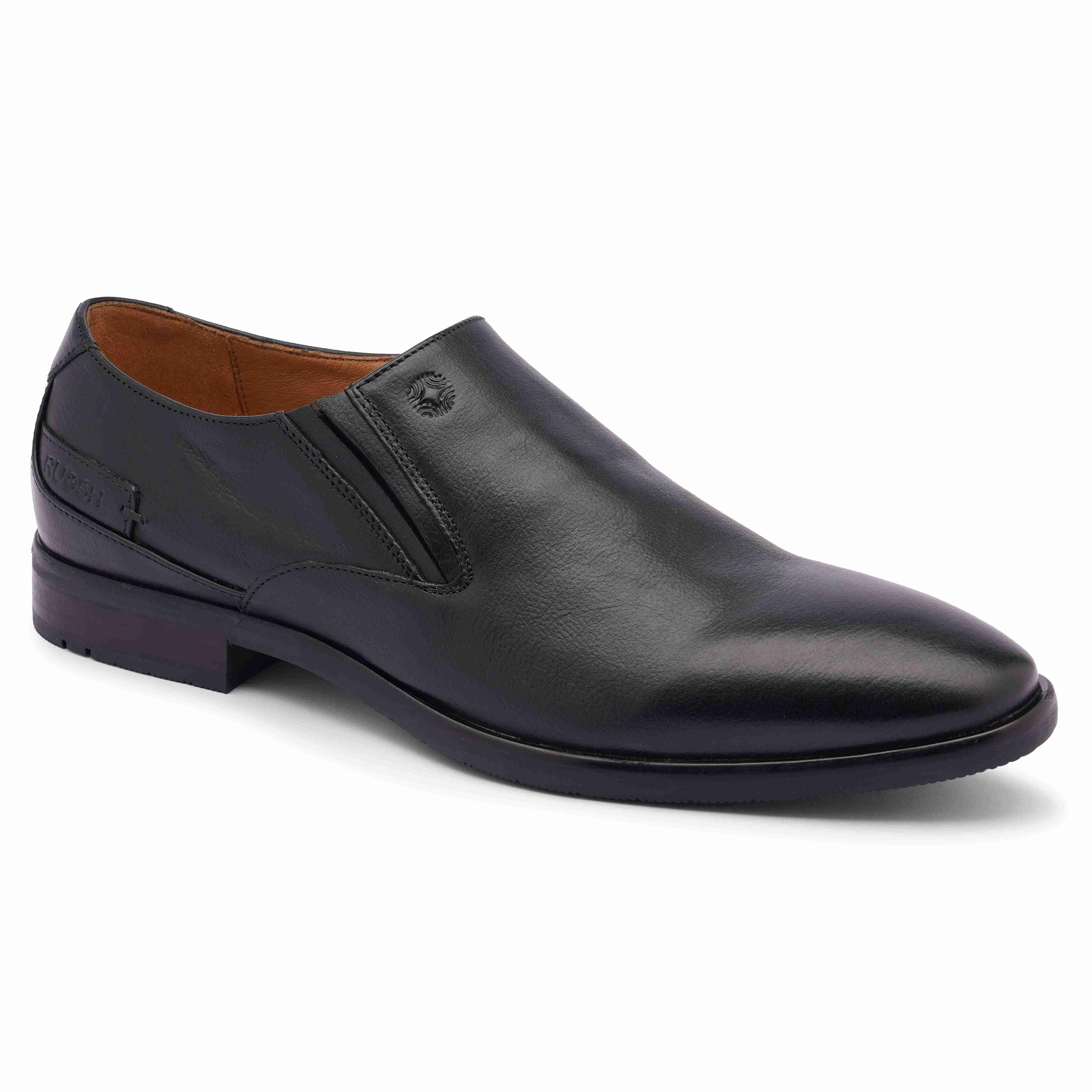 The Newyork Ruosh Men Black Formal Slip-On