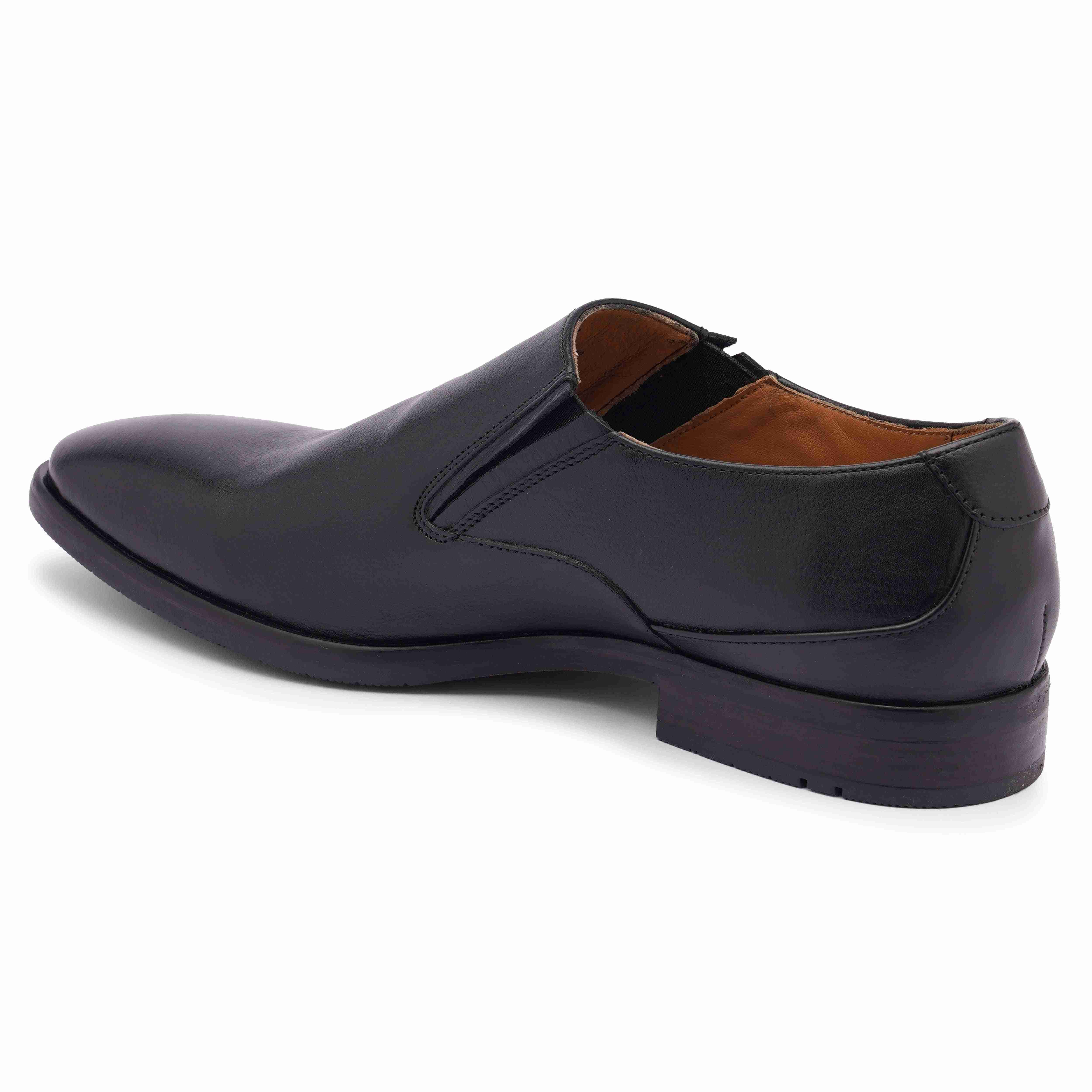 The Newyork Ruosh Men Black Formal Slip-On