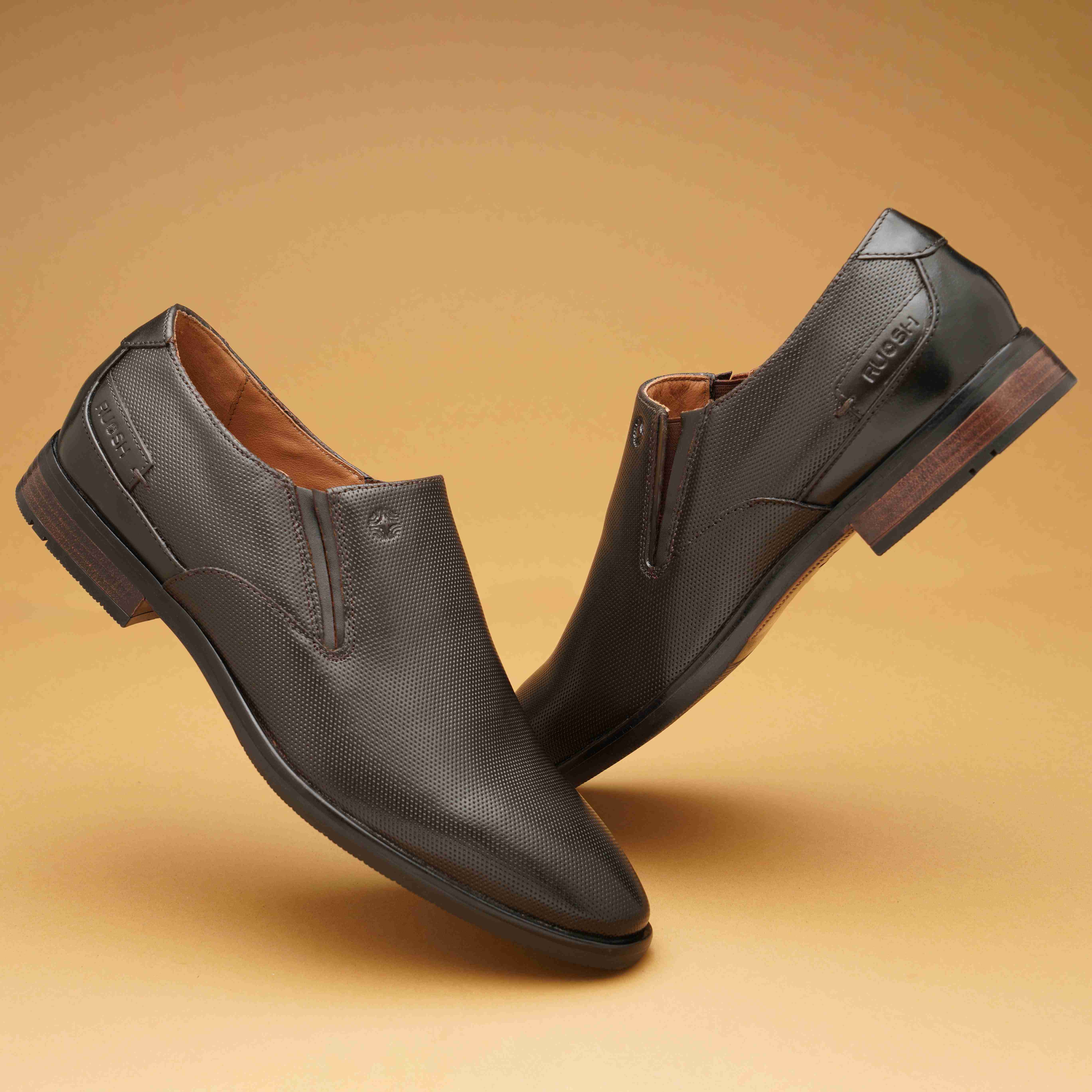 The Newyork Ruosh Men Brown Formal Slip-On