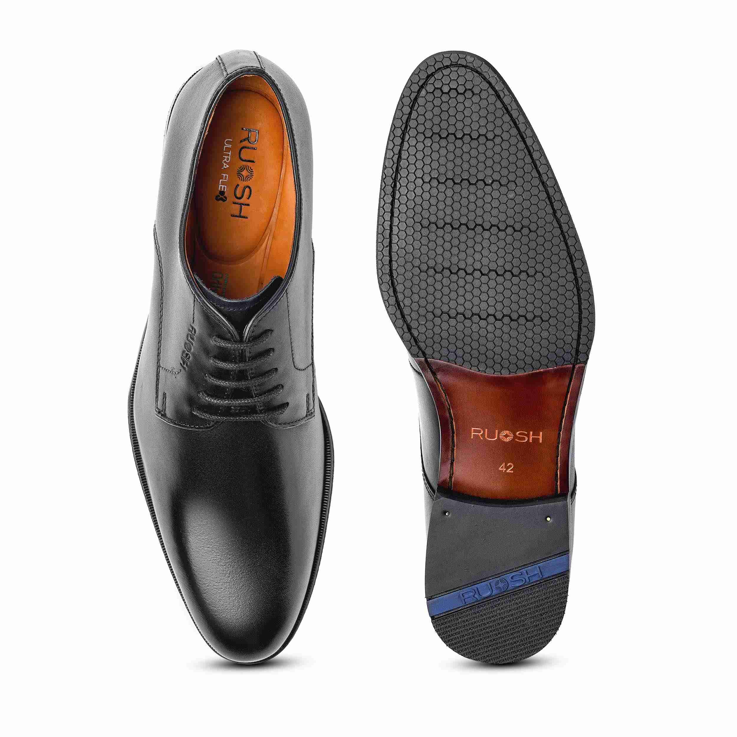The Zack Black Men Plain-Toe Derby Ruosh