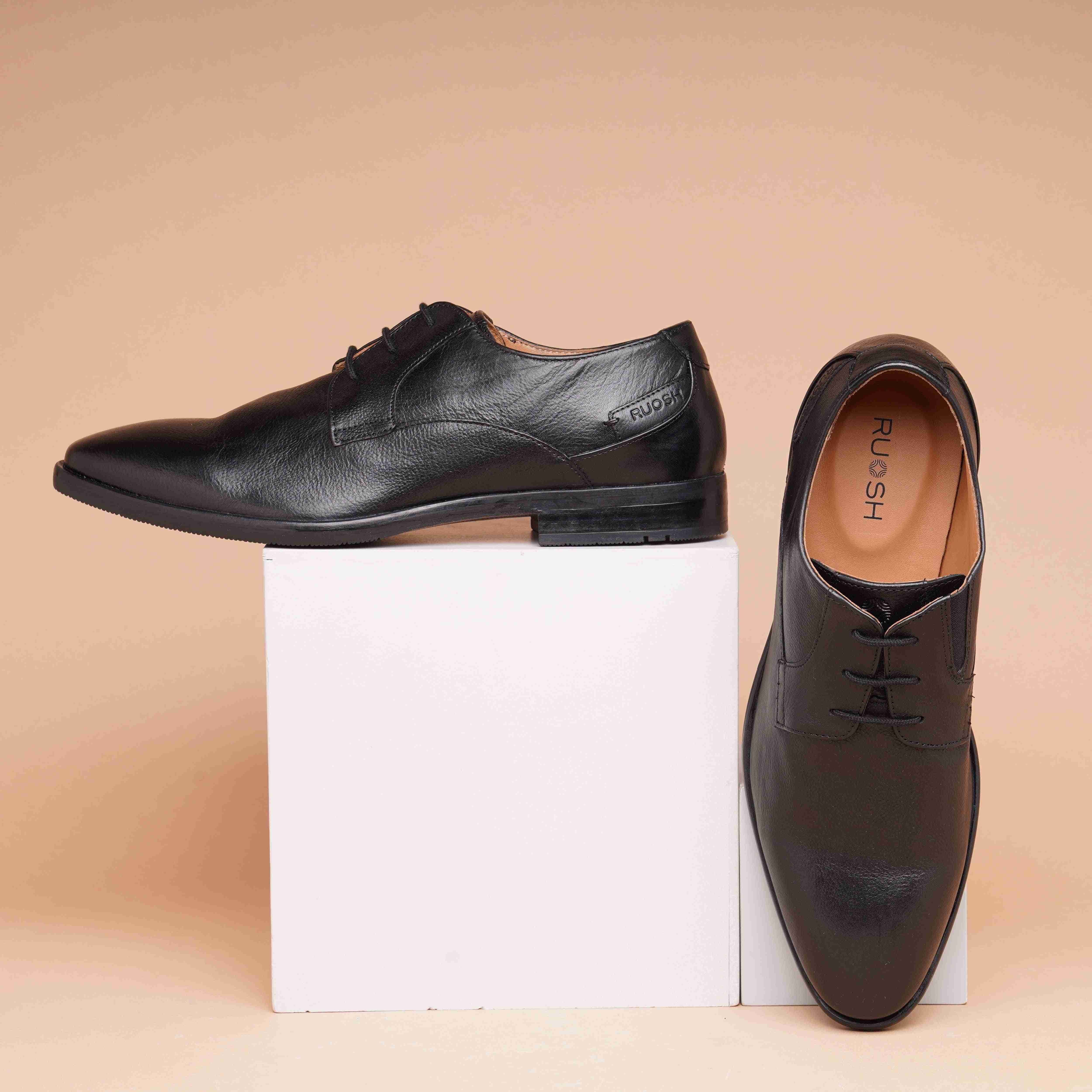 The Newyork Ruosh Men Black Formal Lace-Up