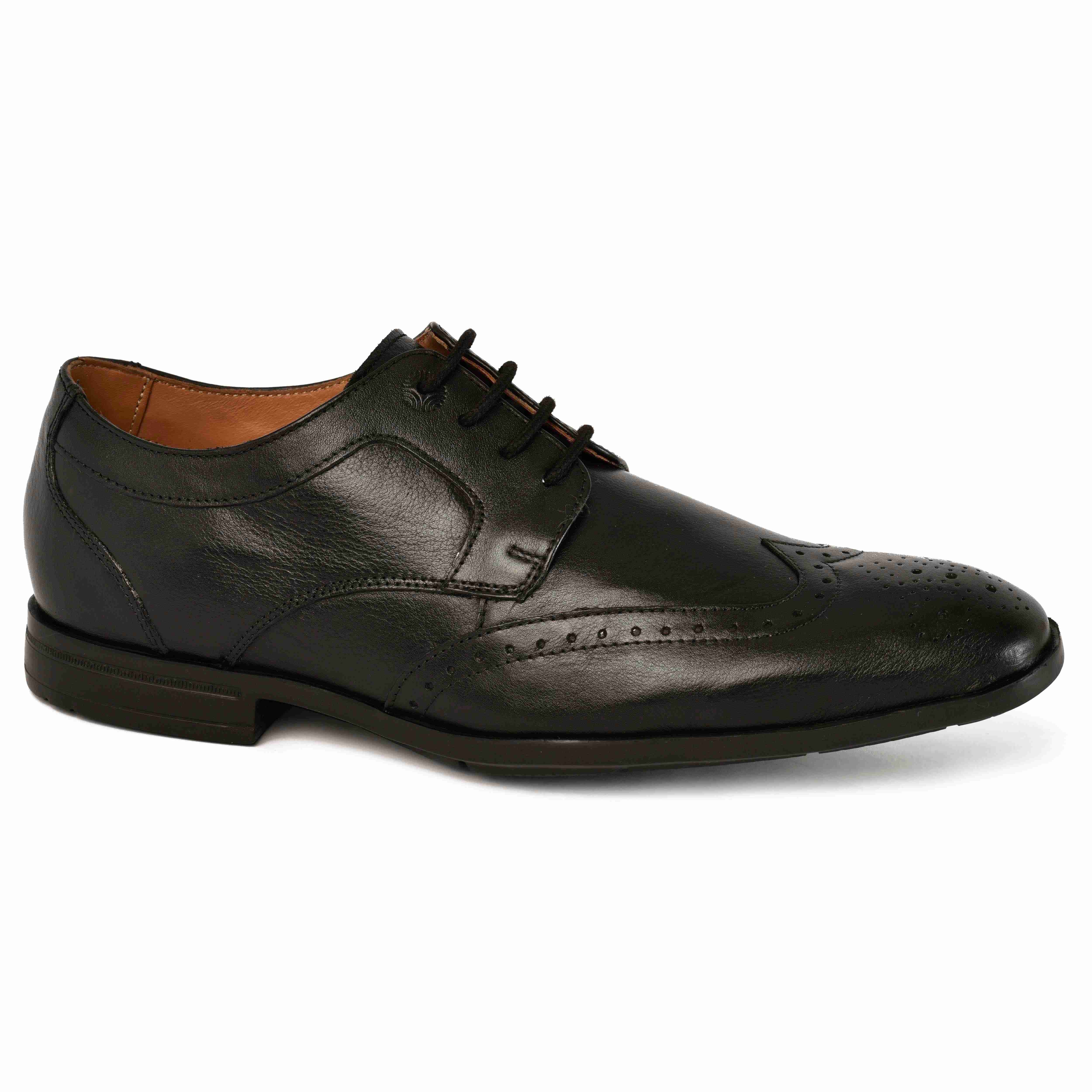 The Cameroon Ruosh Men Black Wingtip Brogue Lace-Up