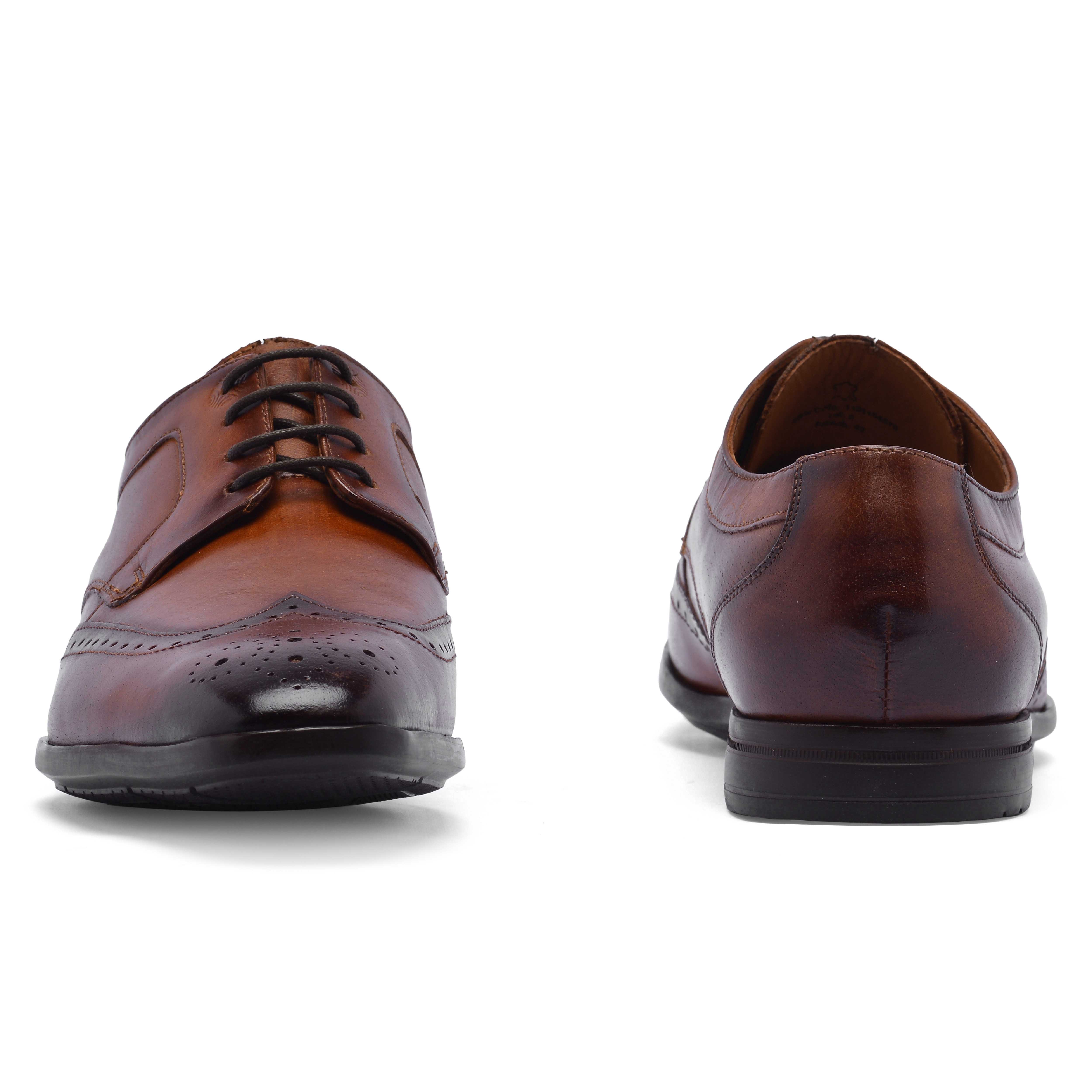 The Cameroon Ruosh Men Tan Formal Wingtip Lace-Up