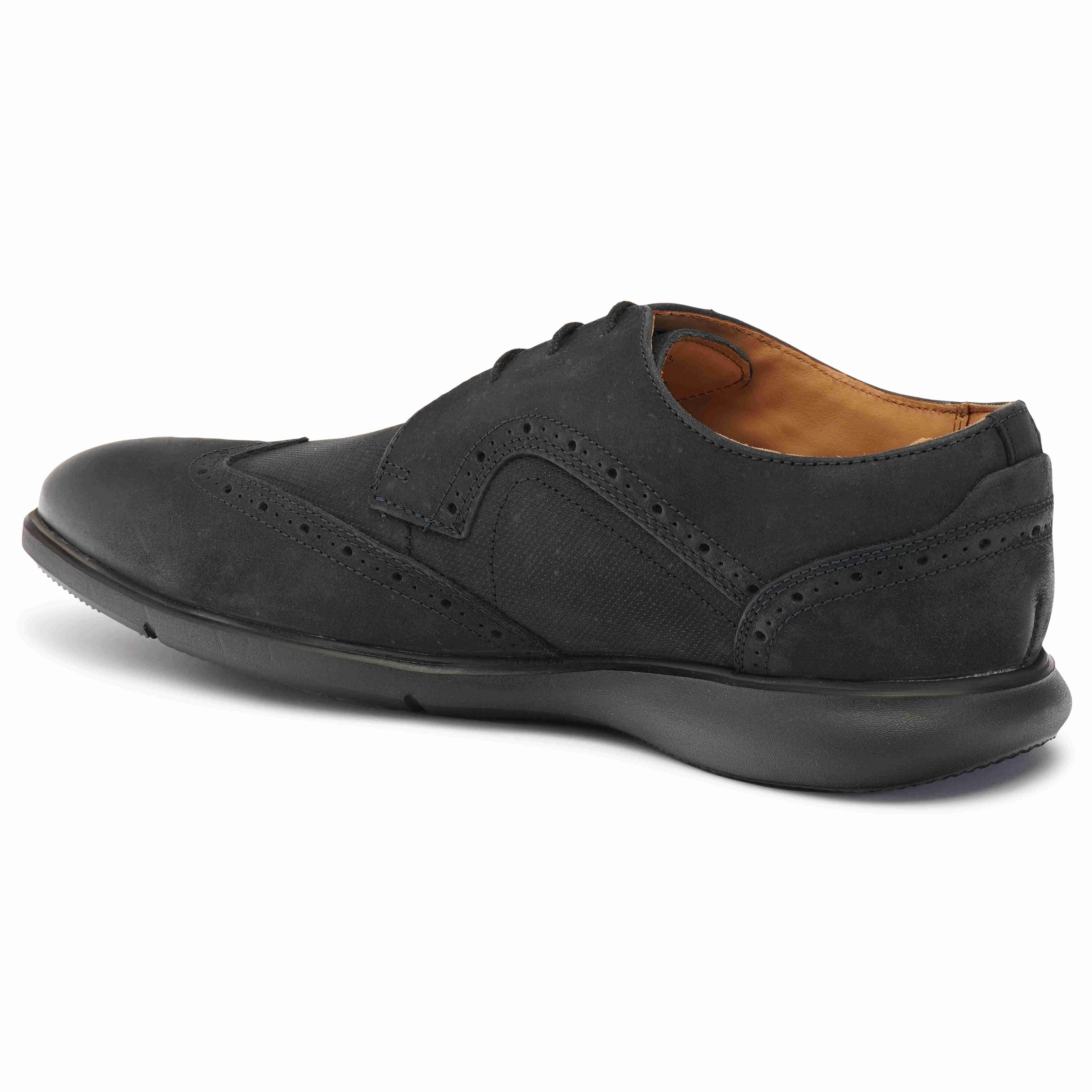 The Hybrid Ruosh Men Navy Wingtip Lace-Up