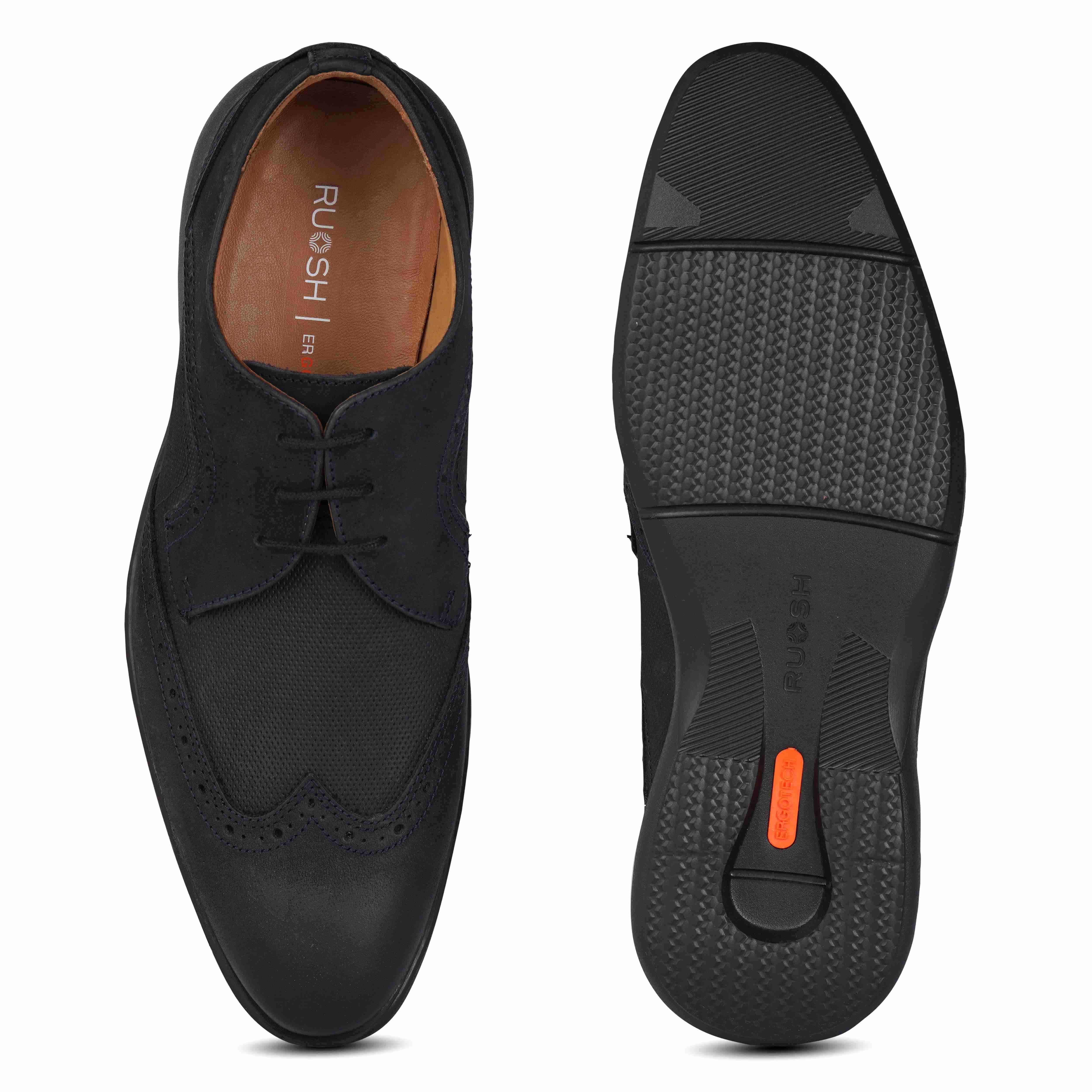 The Hybrid Ruosh Men Navy Wingtip Lace-Up