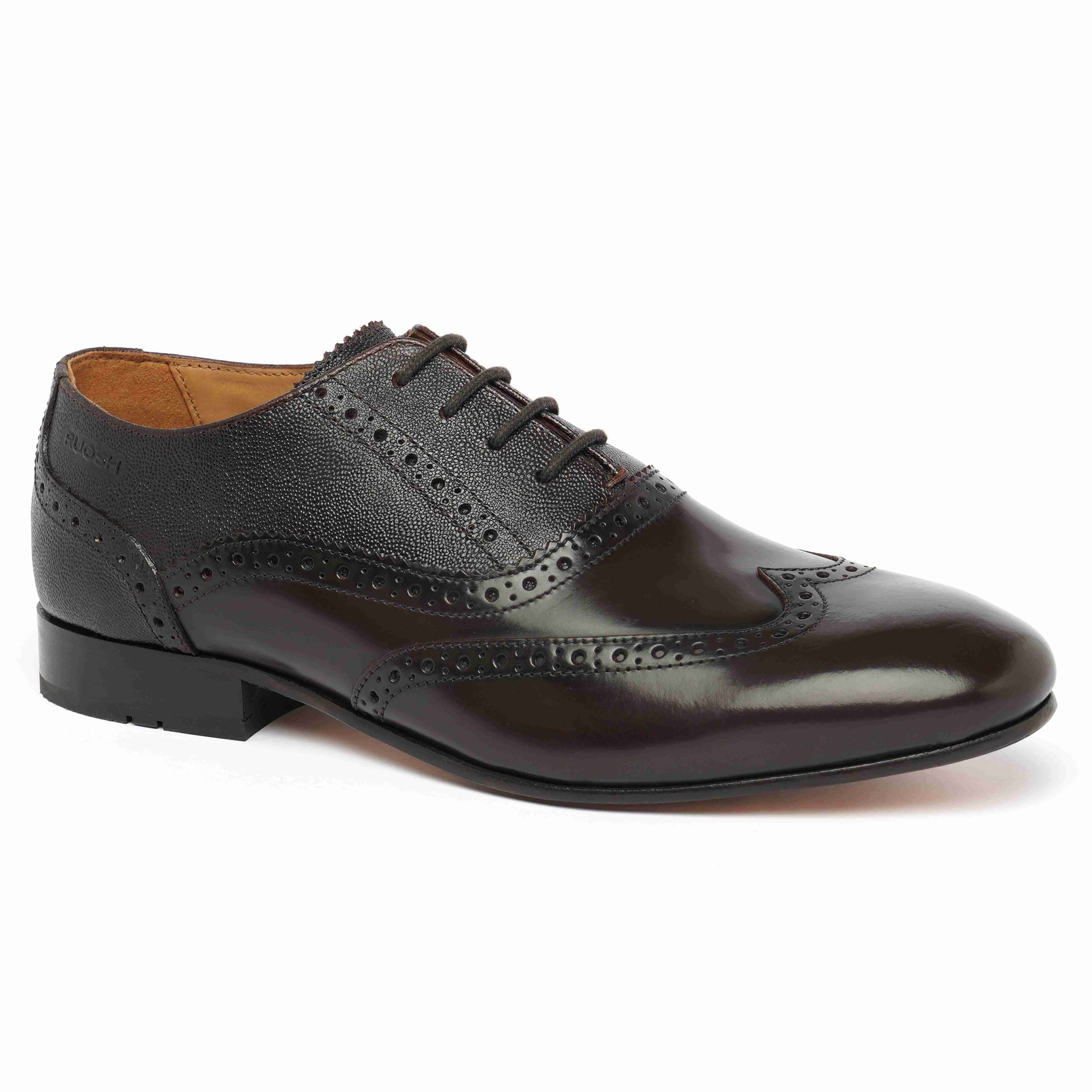 The Tivoli Ruosh Men Burgandy Glossy Oxford