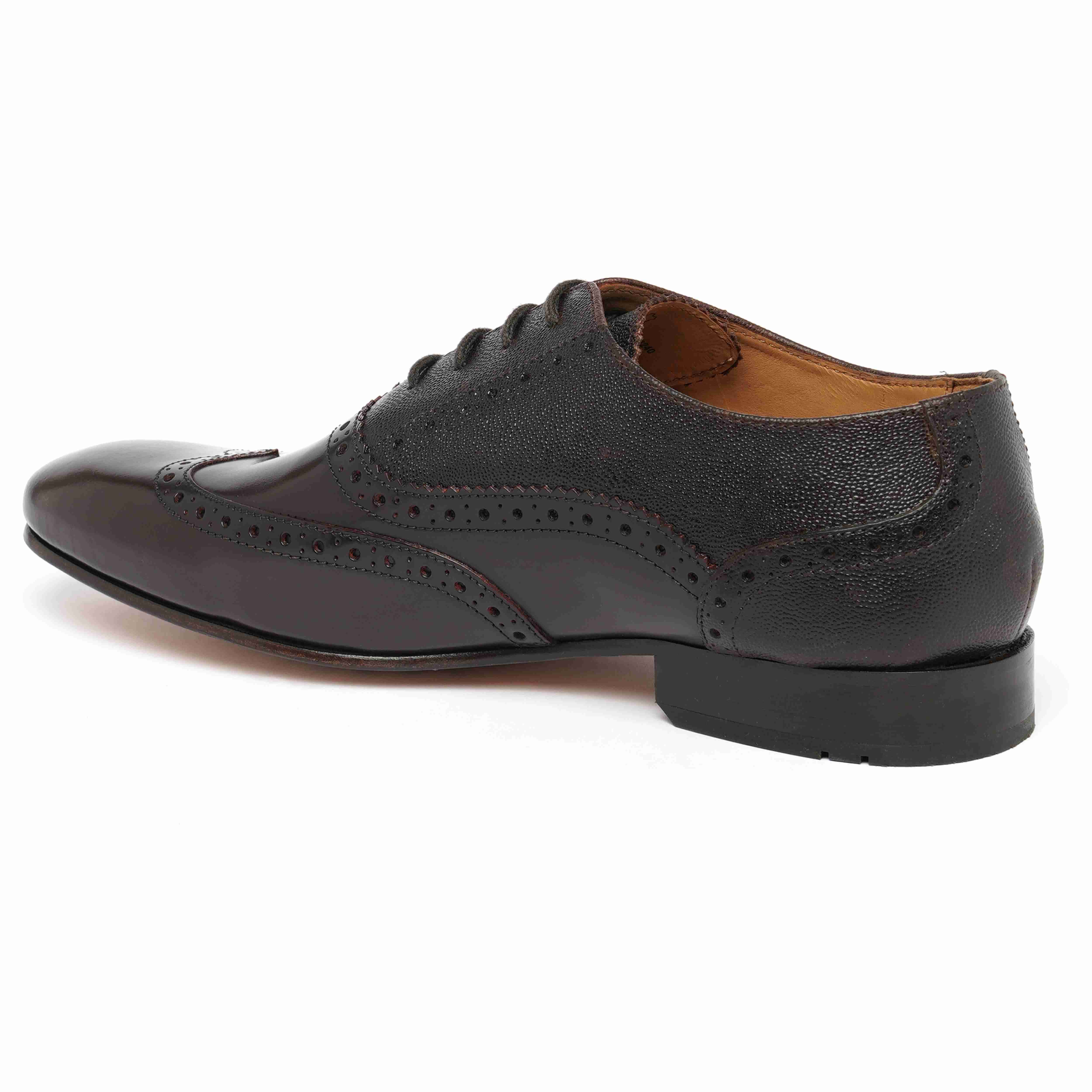 The Tivoli Ruosh Men Burgandy Glossy Oxford
