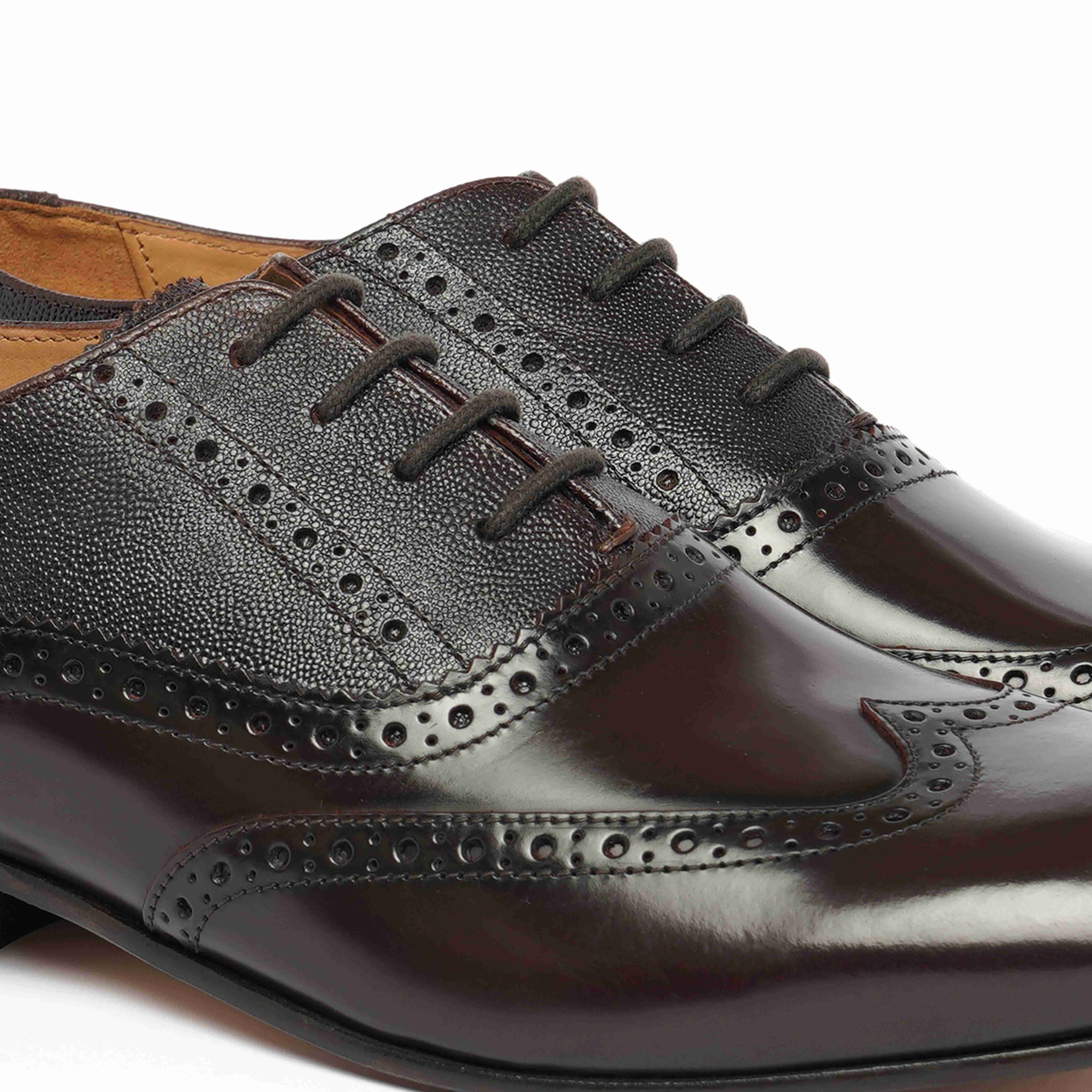 The Tivoli Ruosh Men Burgandy Glossy Oxford
