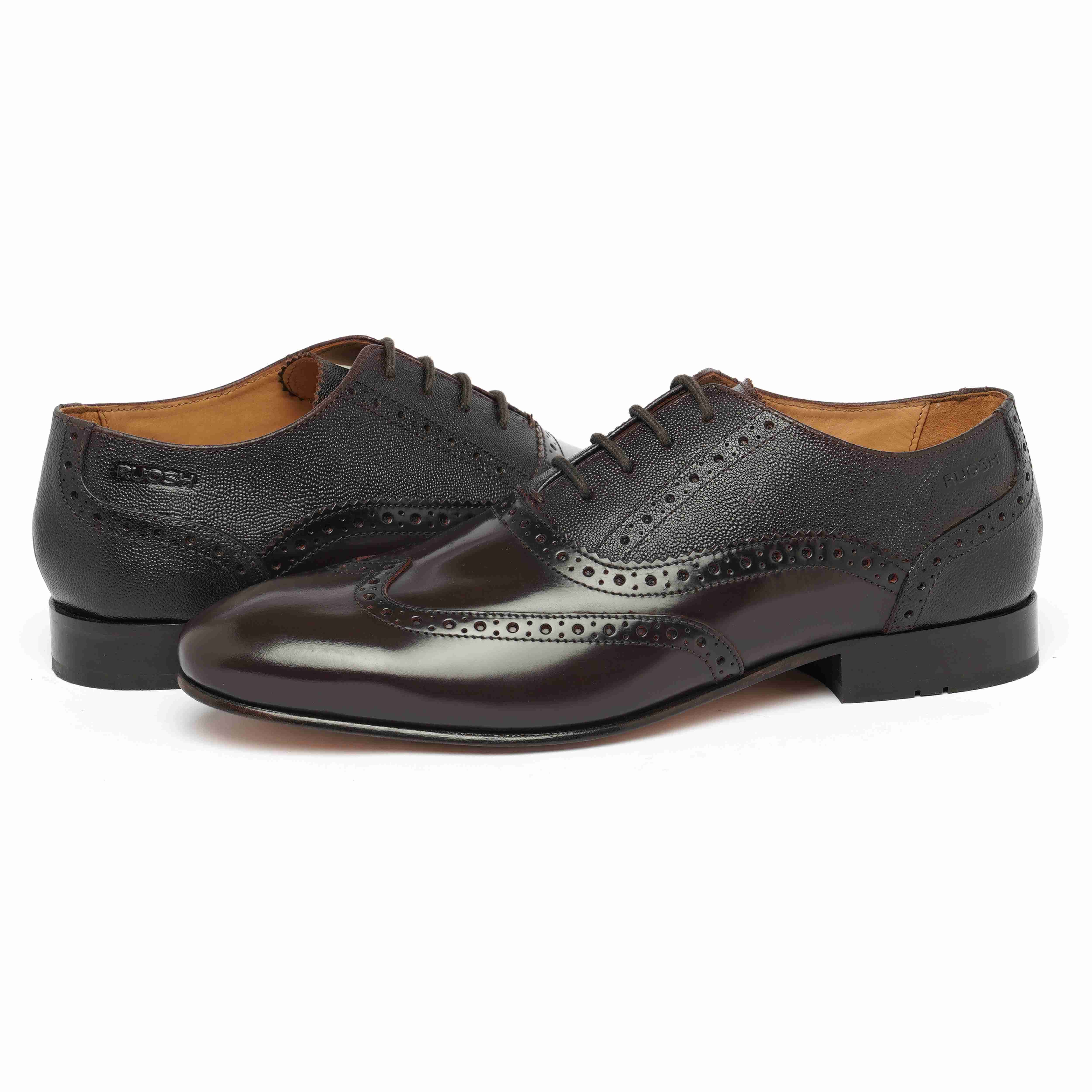 The Tivoli Ruosh Men Burgandy Glossy Oxford