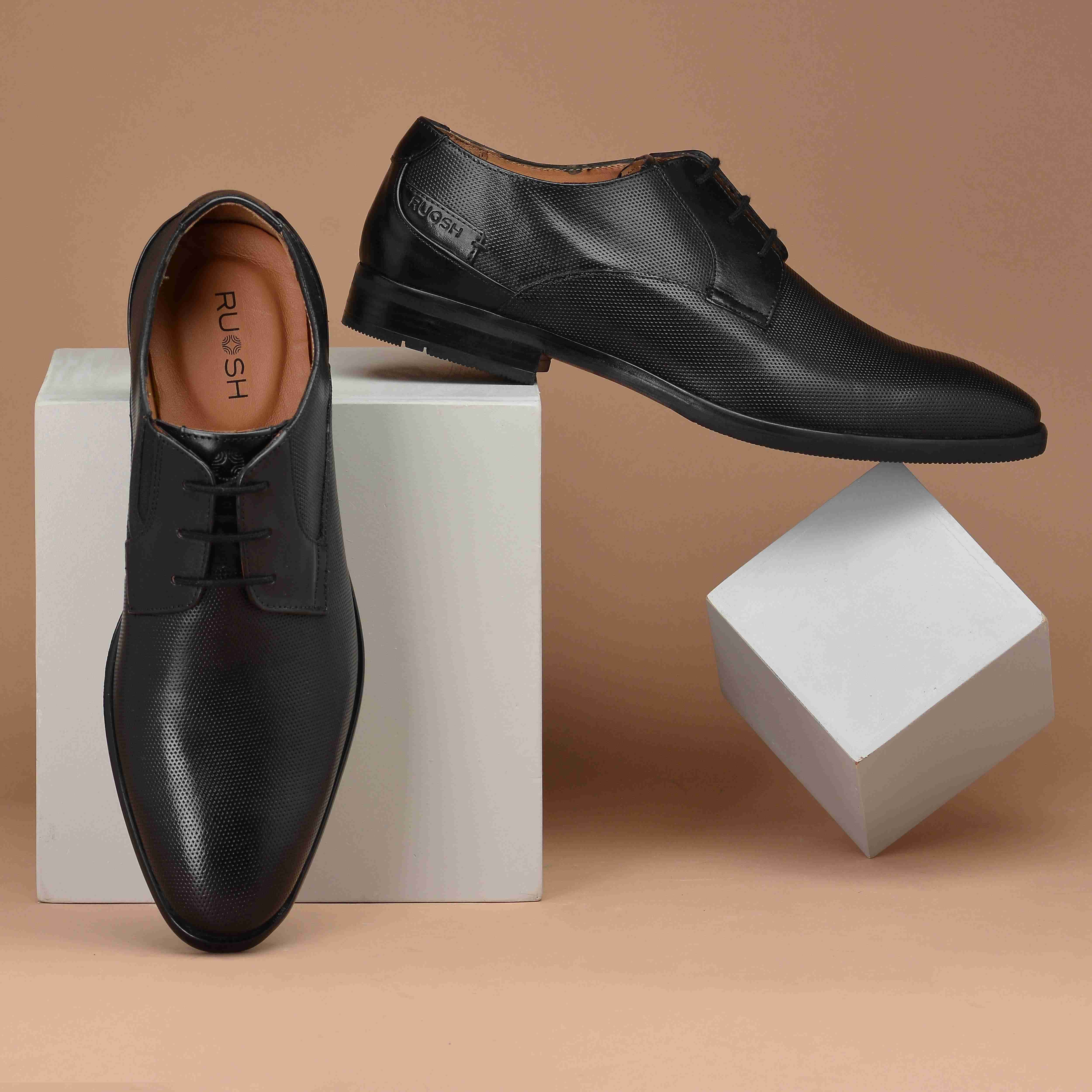 The Newyork Ruosh Men Black Formal Lace-Up