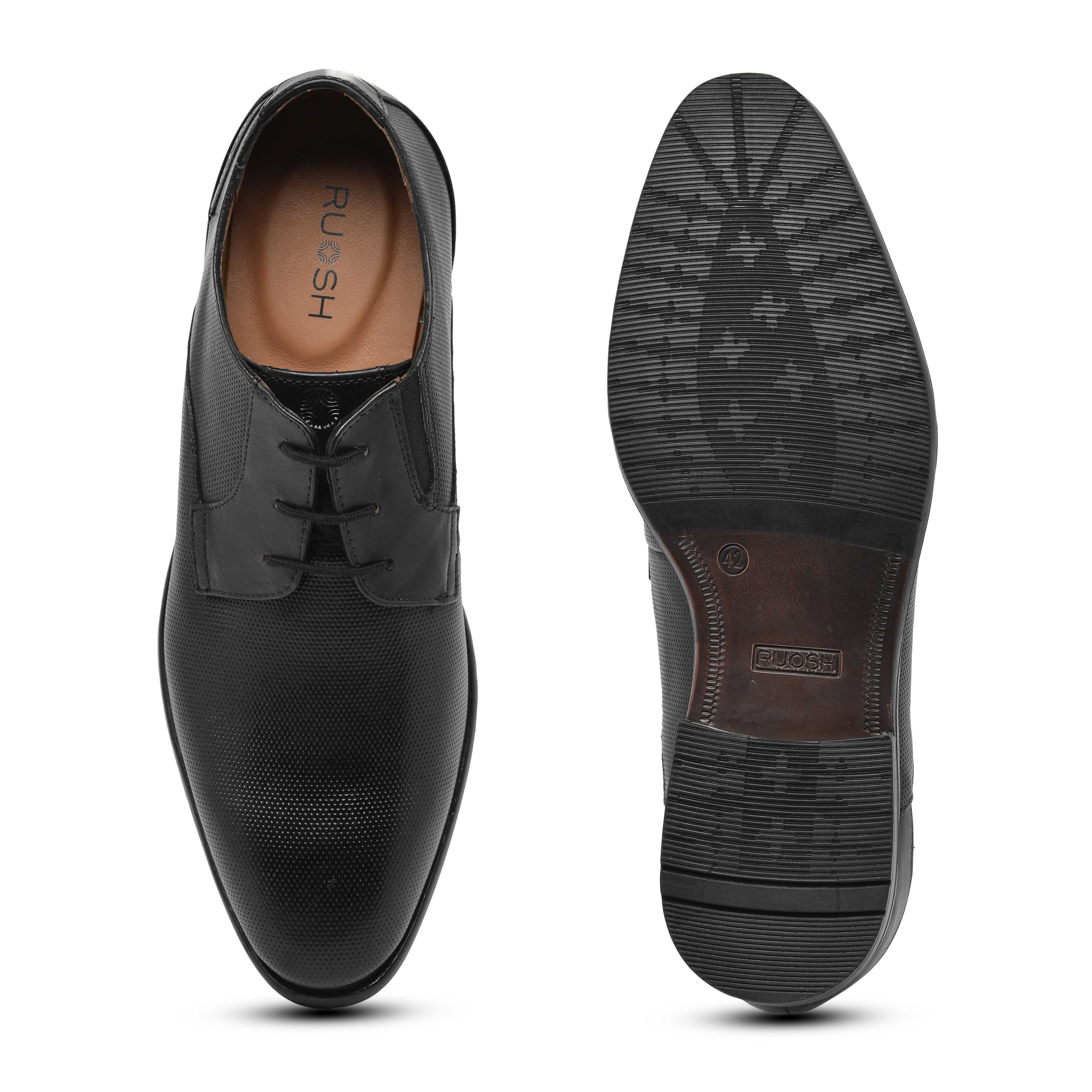 The Newyork Ruosh Men Black Formal Lace-Up