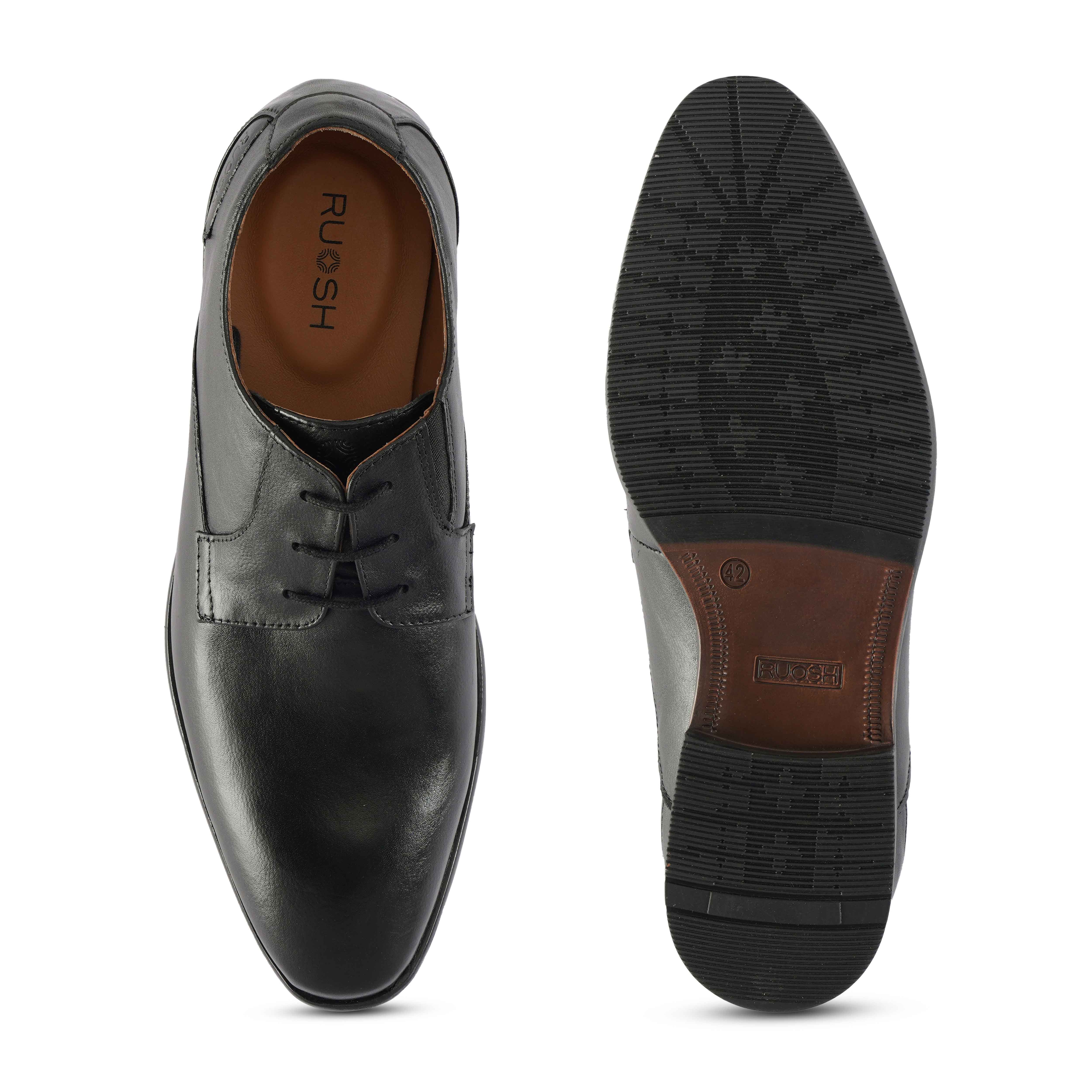 The Newyork Ruosh Men Black Formal Lace-Up