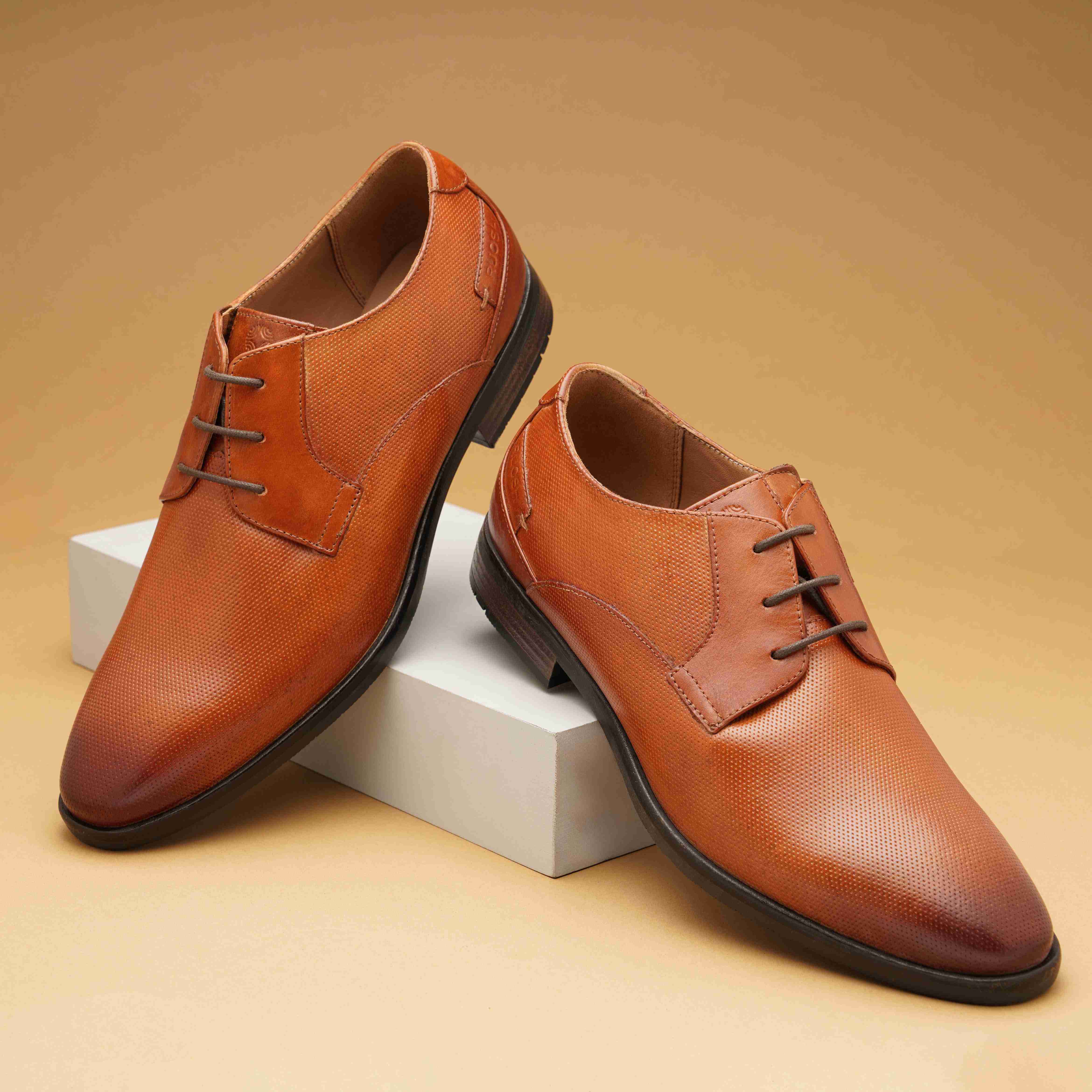 The Newyork Ruosh Men Tan Formal Lace-Up
