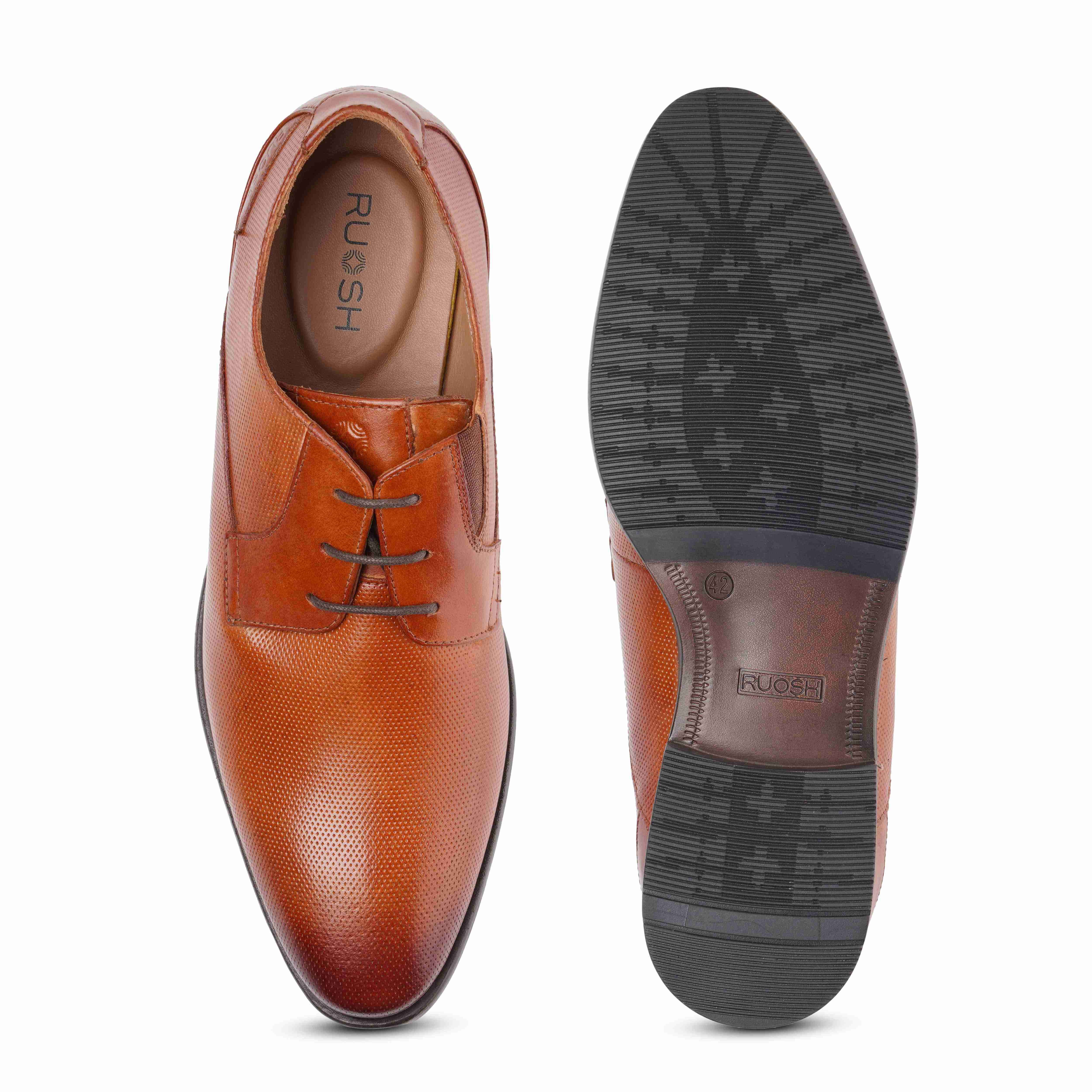 The Newyork Ruosh Men Tan Formal Lace-Up