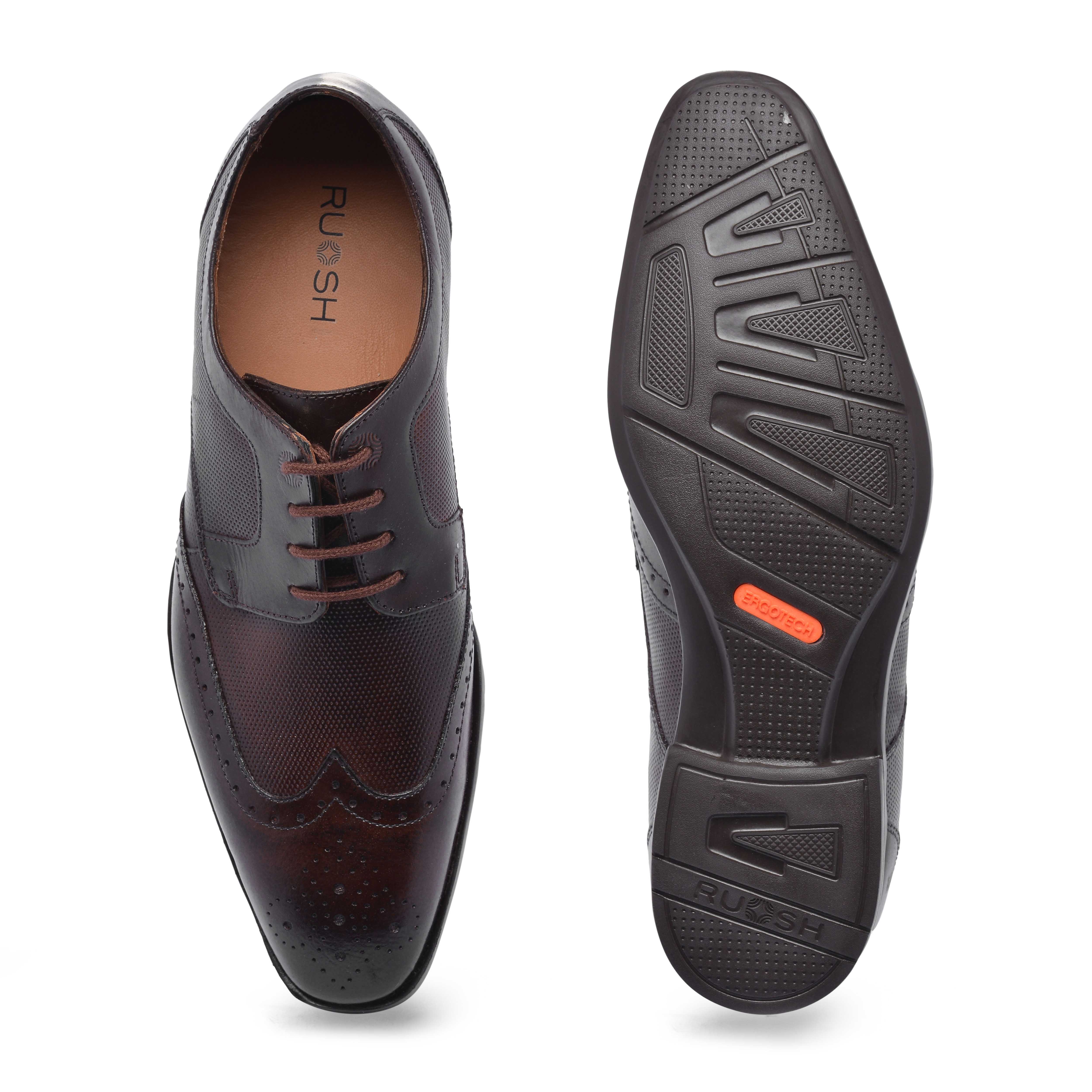 The Cameroon Ruosh Men Brown Wingtip Brogue Lace-Up