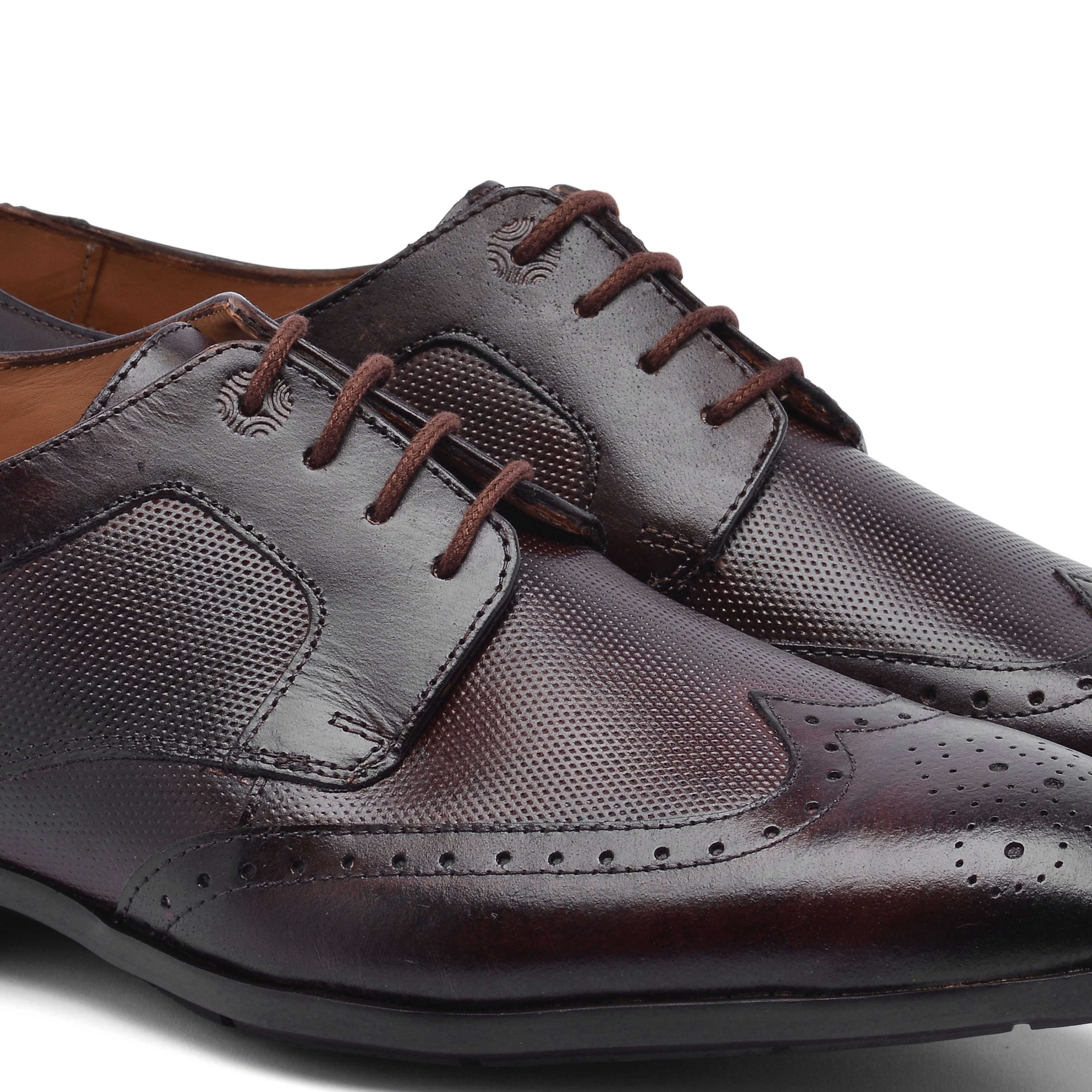 The Cameroon Ruosh Men Brown Wingtip Brogue Lace-Up