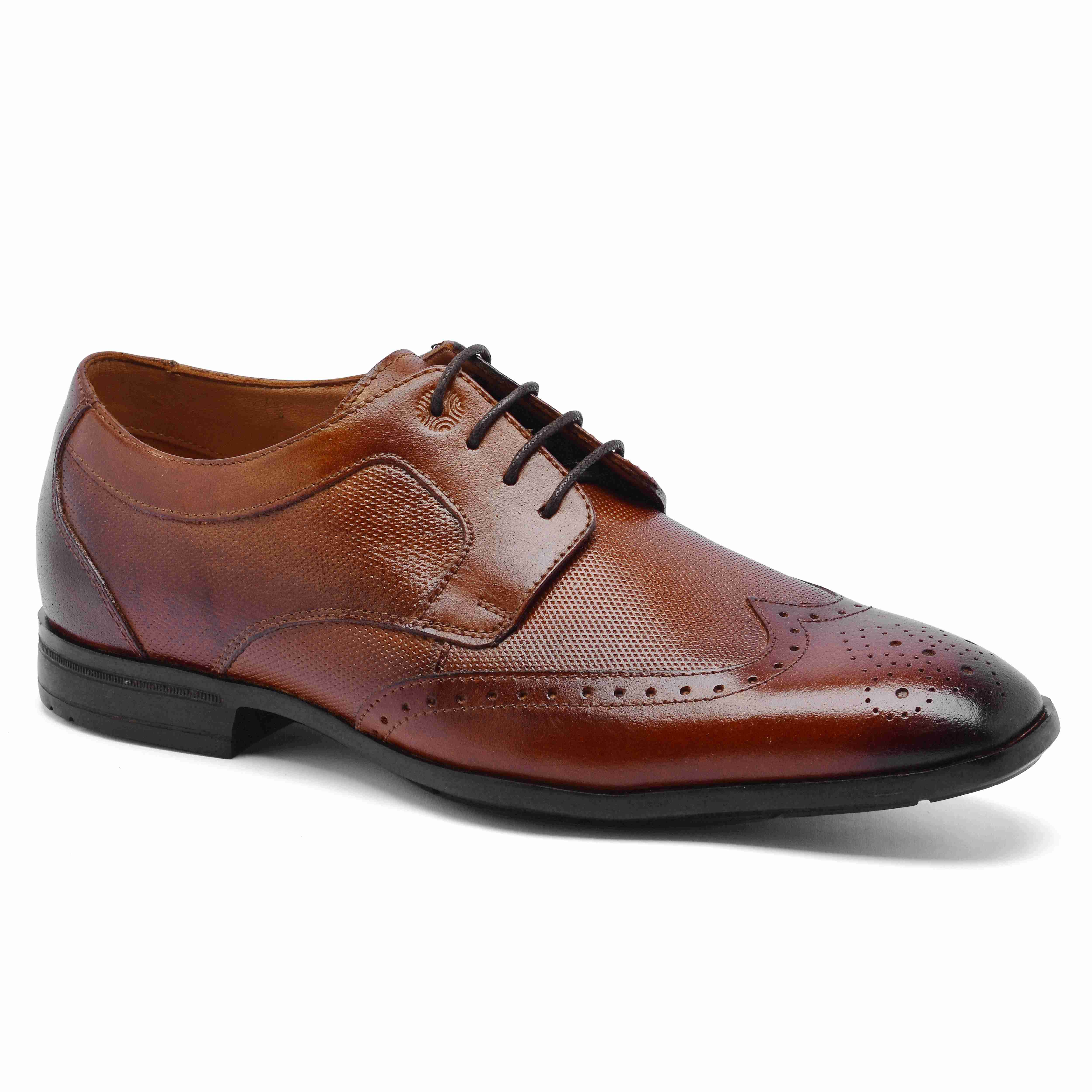 The Cameroon Ruosh Men Tan Wingtip Brogue Lace-Up