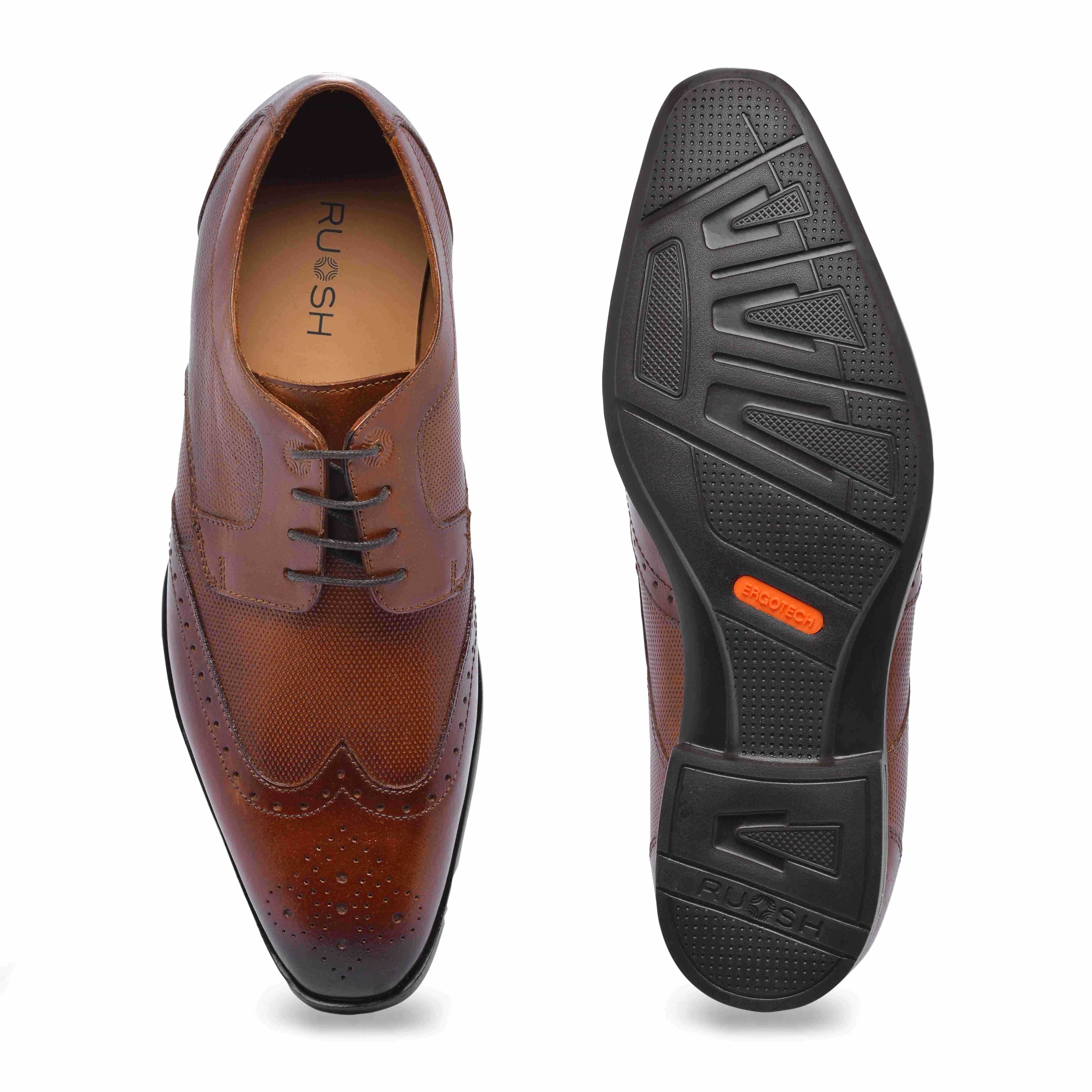The Cameroon Ruosh Men Tan Wingtip Brogue Lace-Up