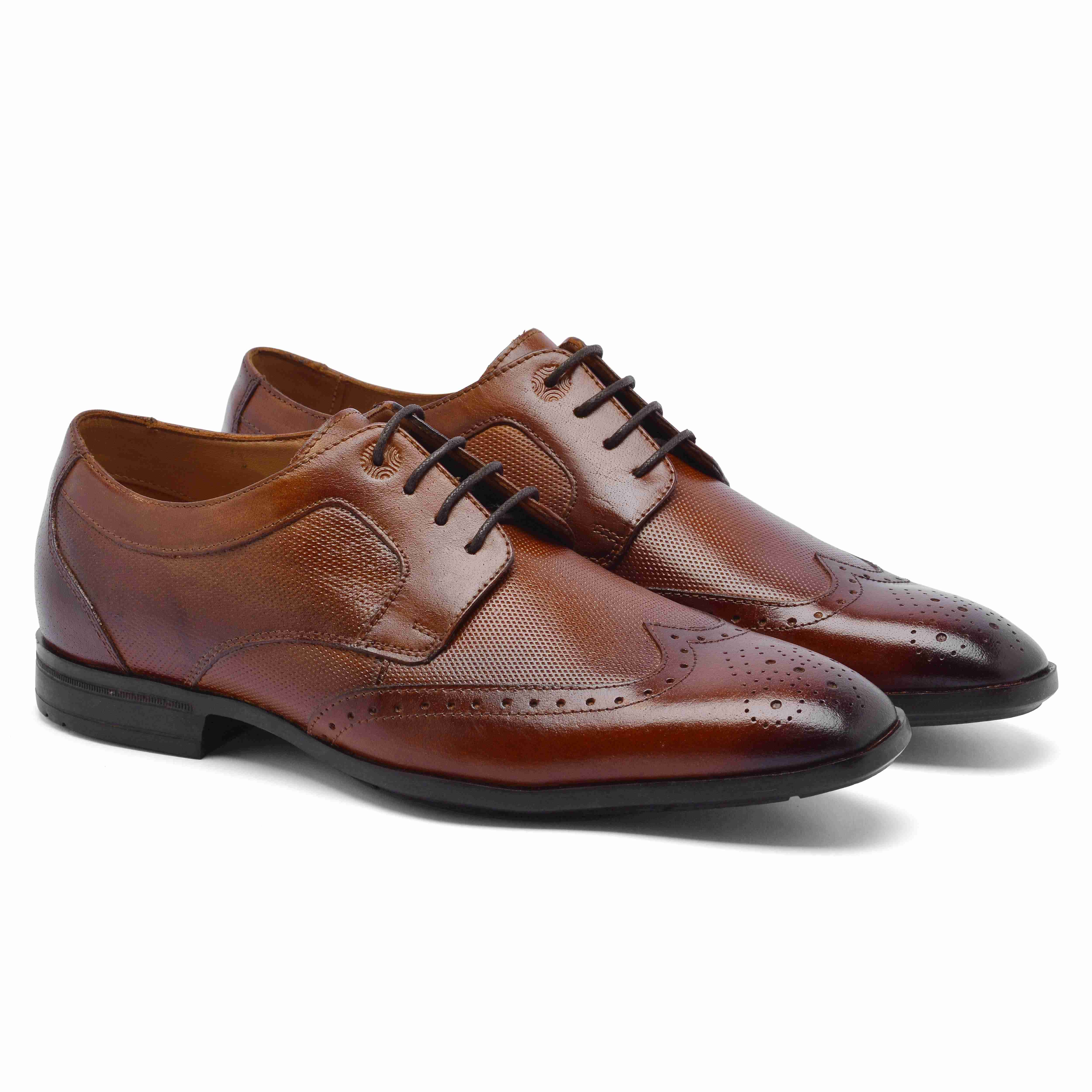 The Cameroon Ruosh Men Tan Wingtip Brogue Lace-Up