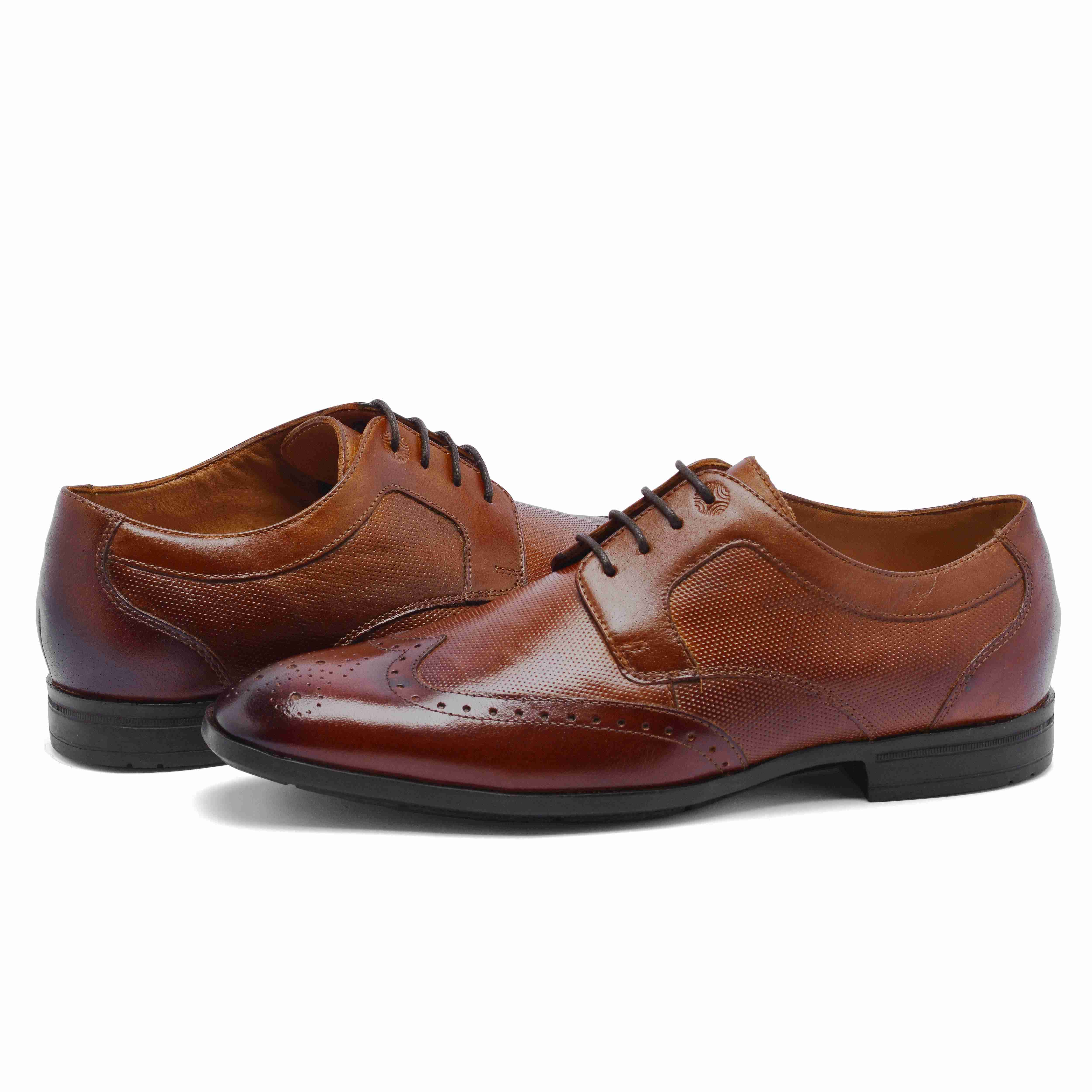 The Cameroon Ruosh Men Tan Wingtip Brogue Lace-Up