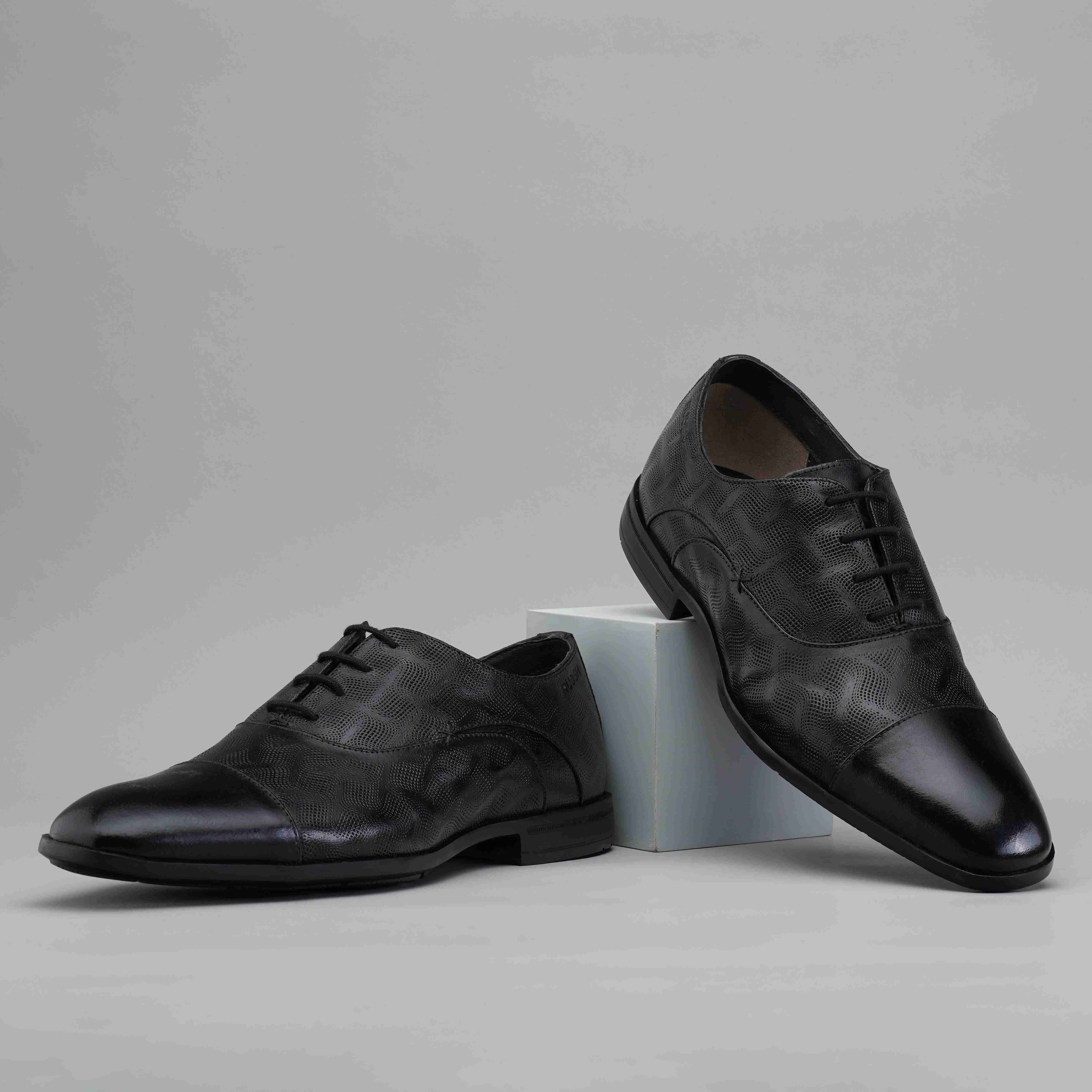 The Cameroon Ruosh Men Black Formal Oxford