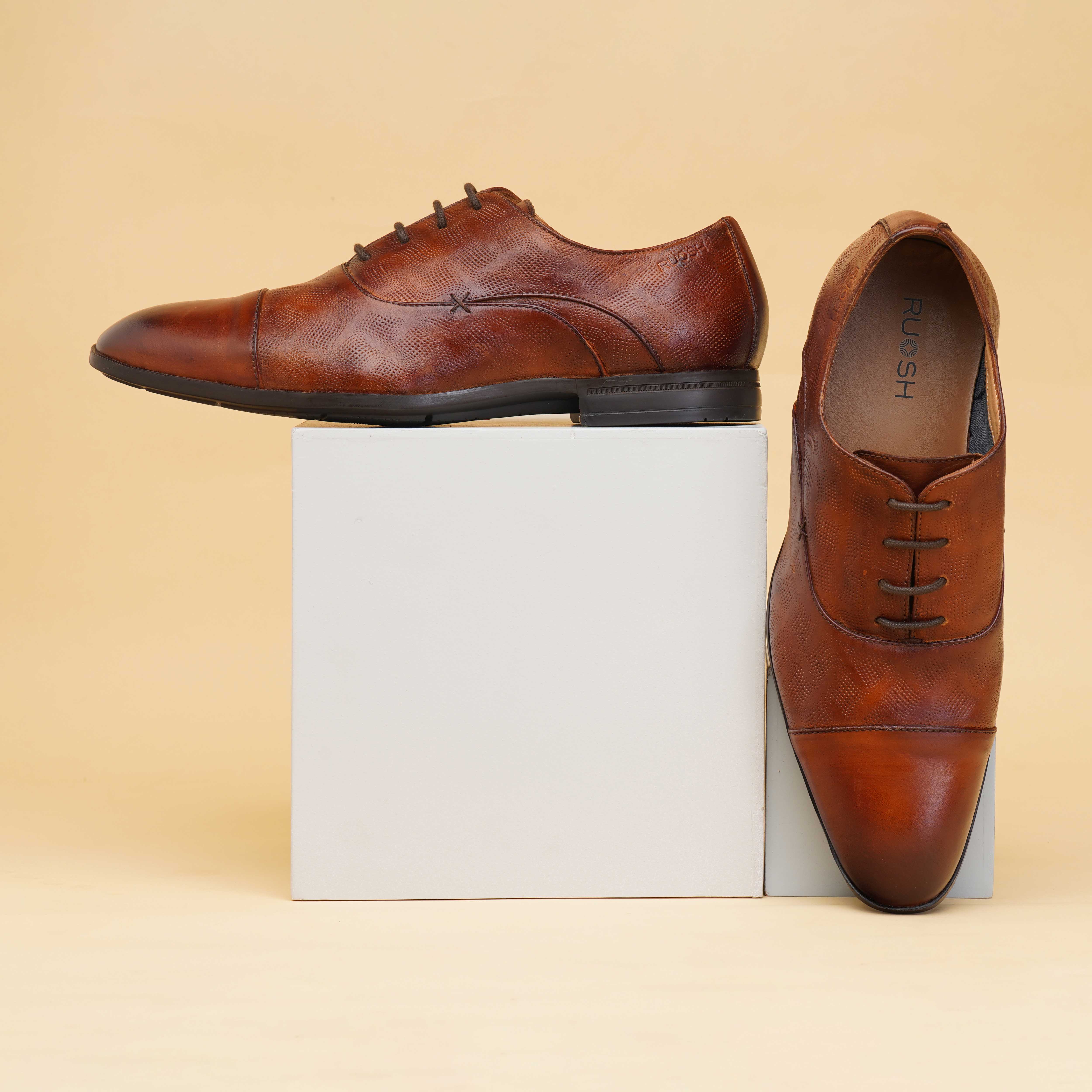 The Cameroon Ruosh Men Brown Formal Oxford