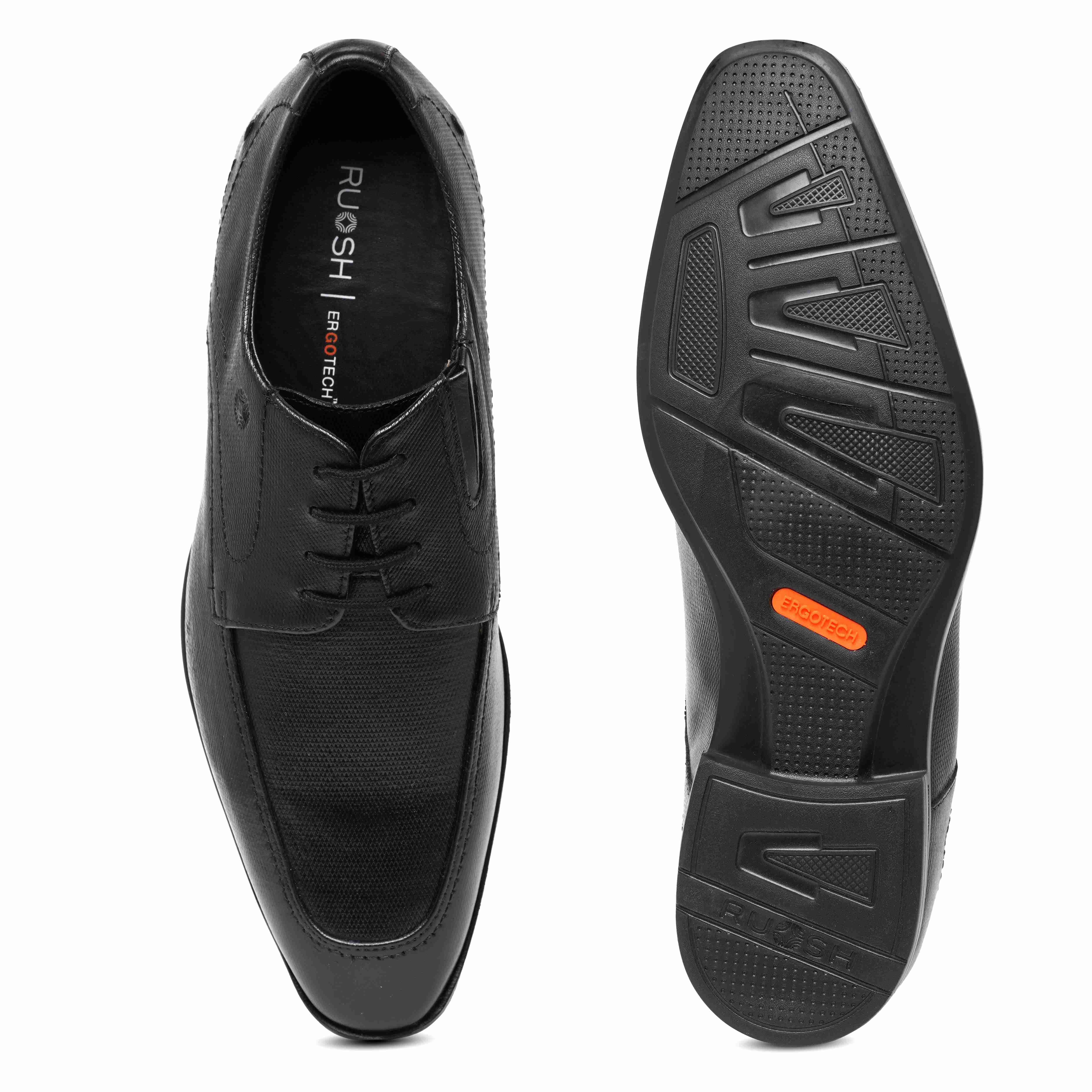 The Manchester Ruosh Men Black Formal Lace-Up