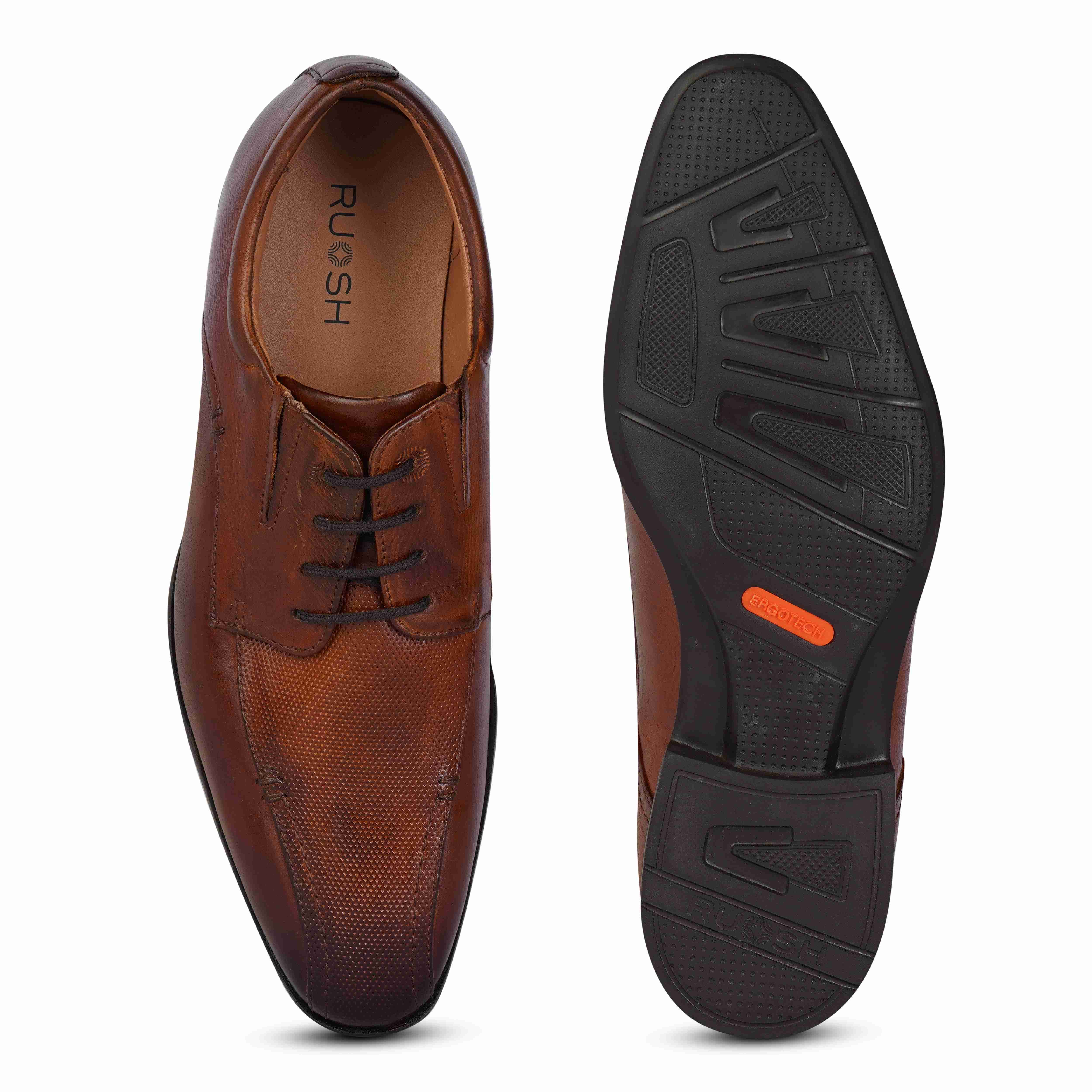 The Cameroon Ruosh Men Tan Bicycle-Cut Lace-Up