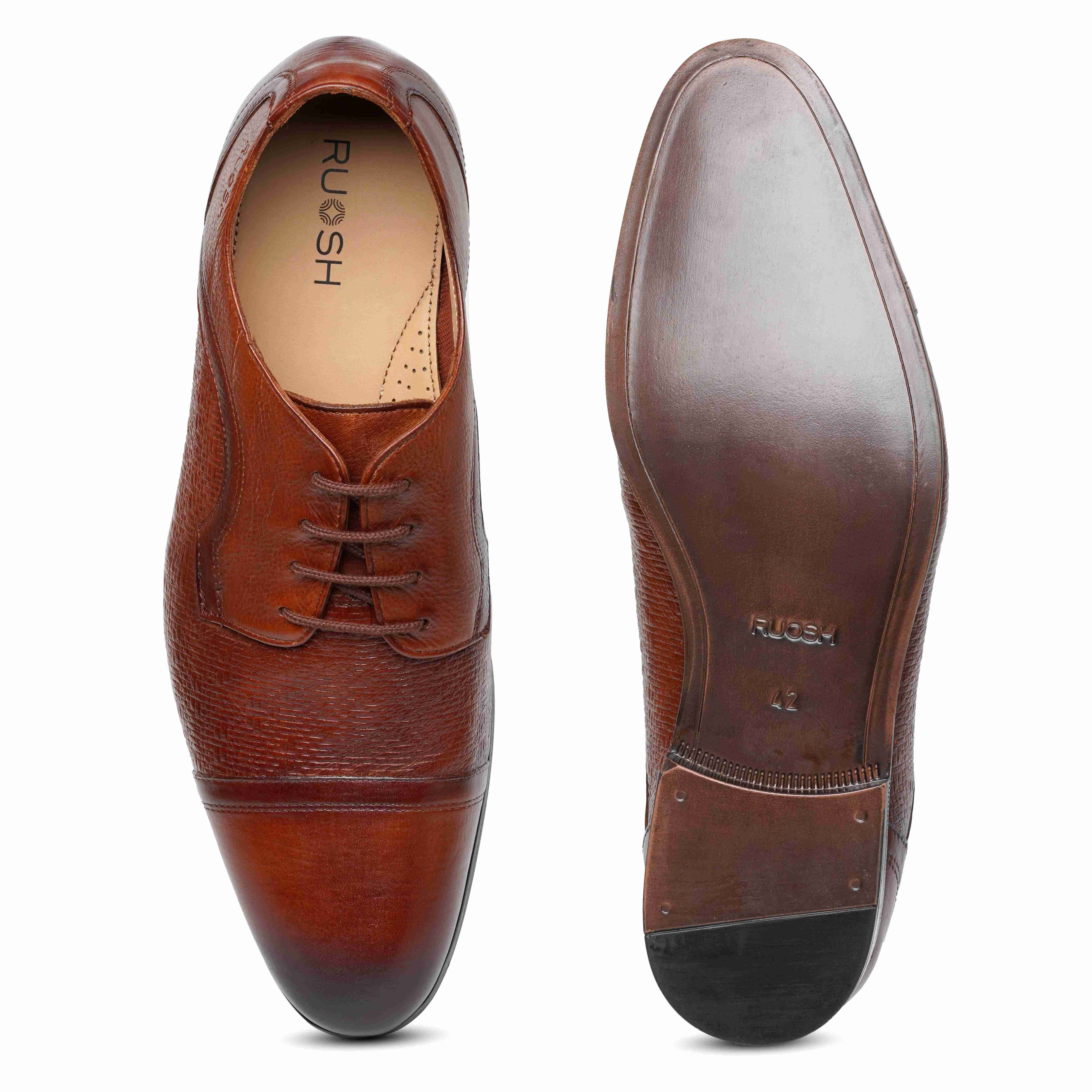 The Mexico Ruosh Men Tan Formal Lace-Up