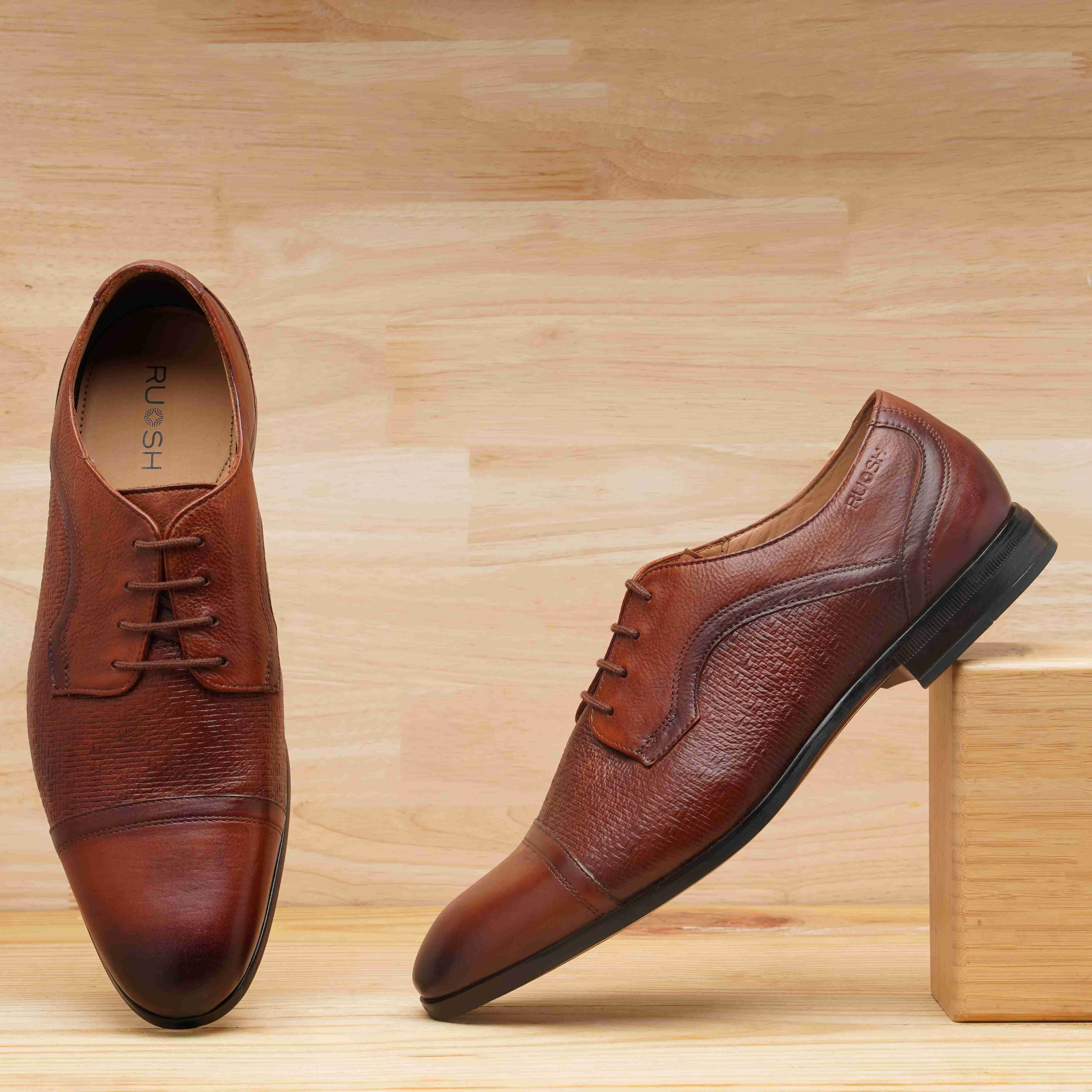 The Mexico Ruosh Men Tan Formal Lace-Up