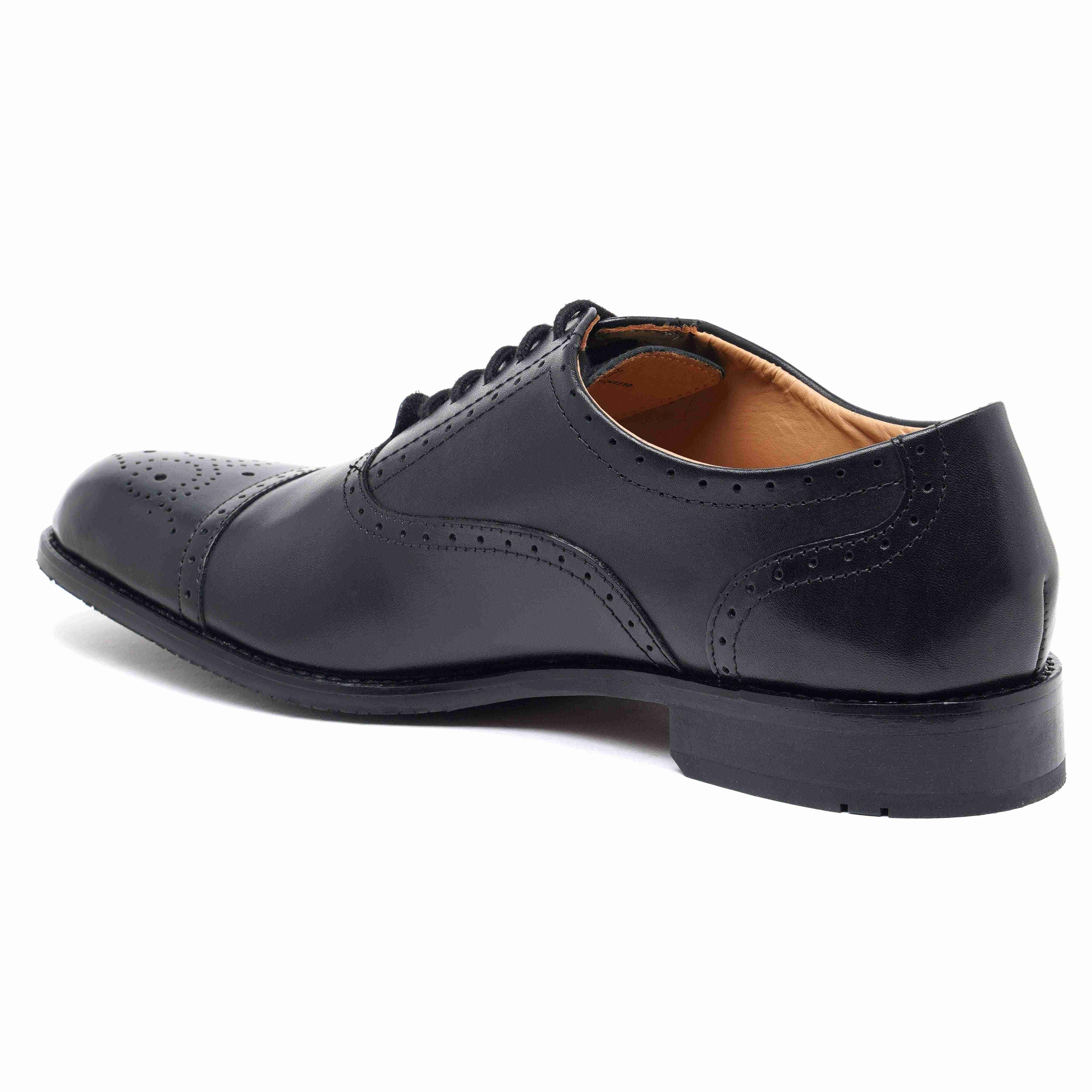 The Brogue Ruosh Men Black Classic Oxford Brogue