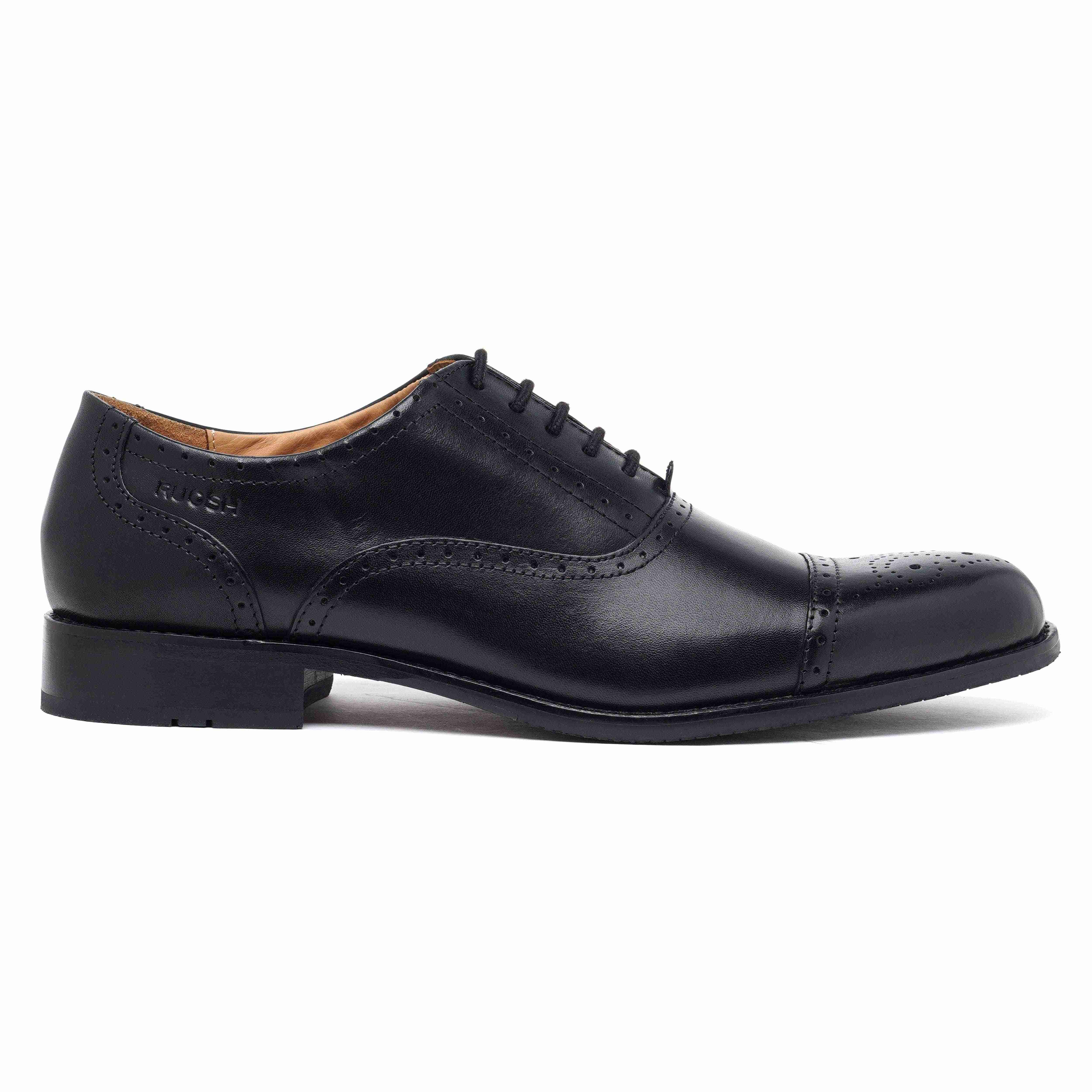 The Brogue Ruosh Men Black Classic Oxford Brogue
