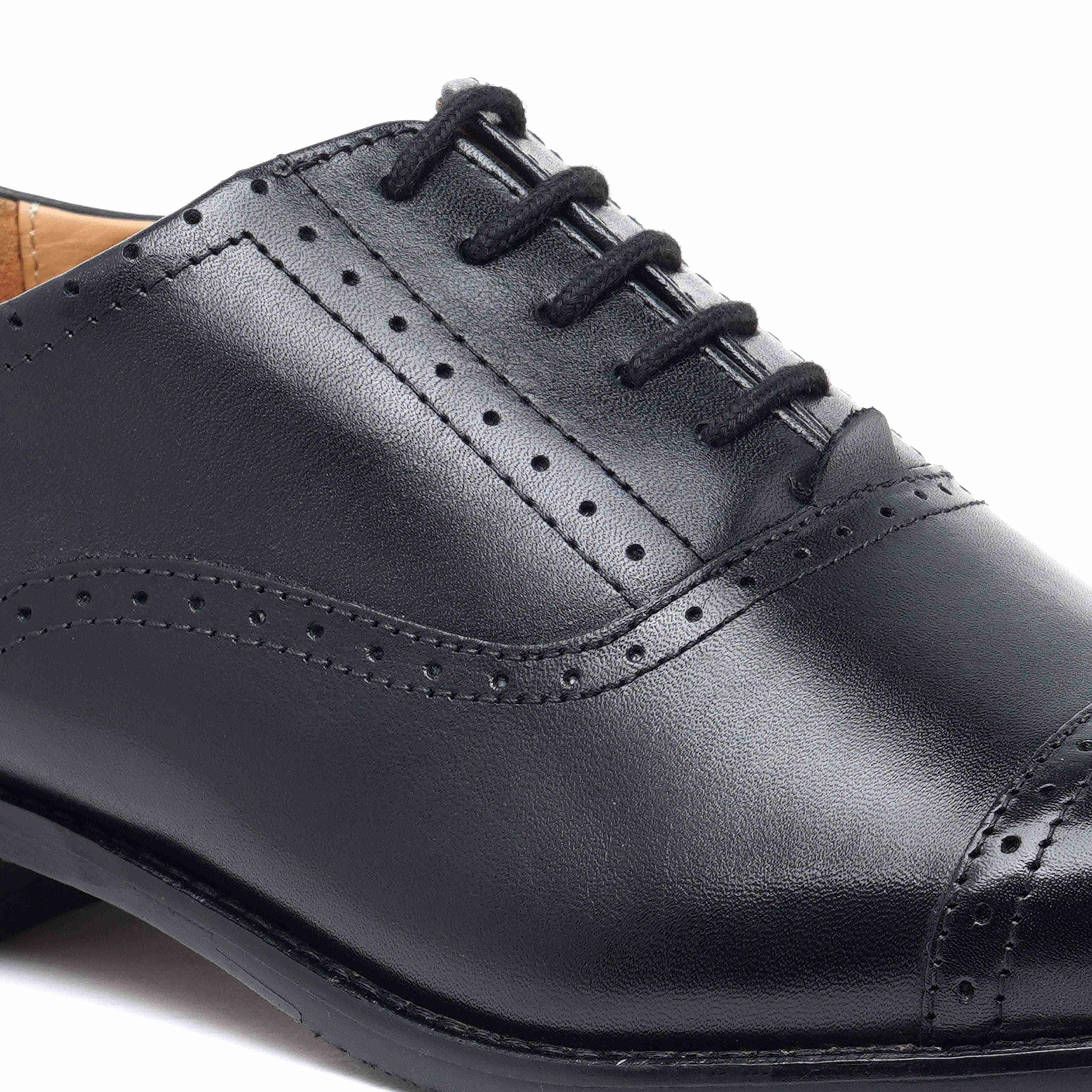 The Brogue Ruosh Men Black Classic Oxford Brogue