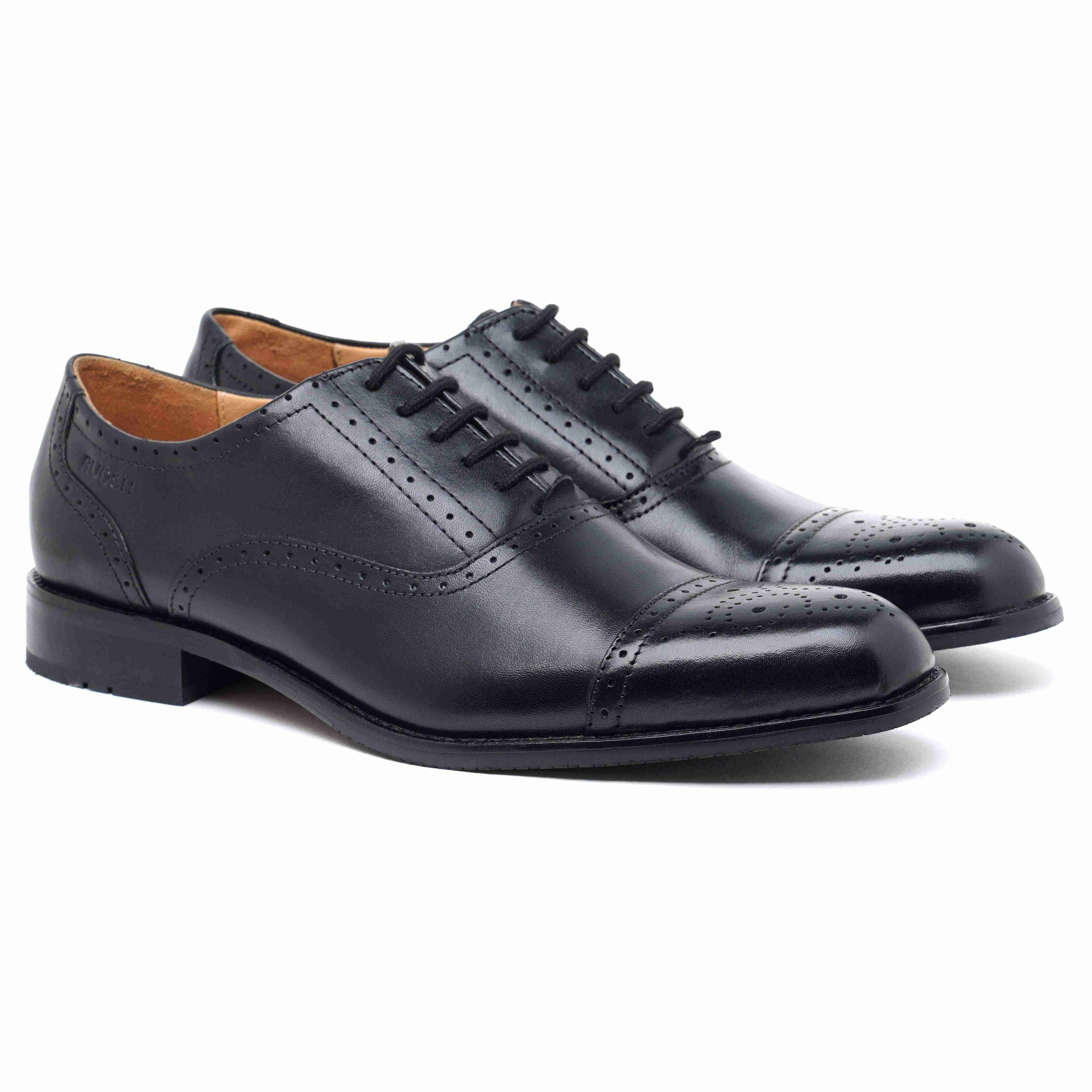 The Brogue Ruosh Men Black Classic Oxford Brogue