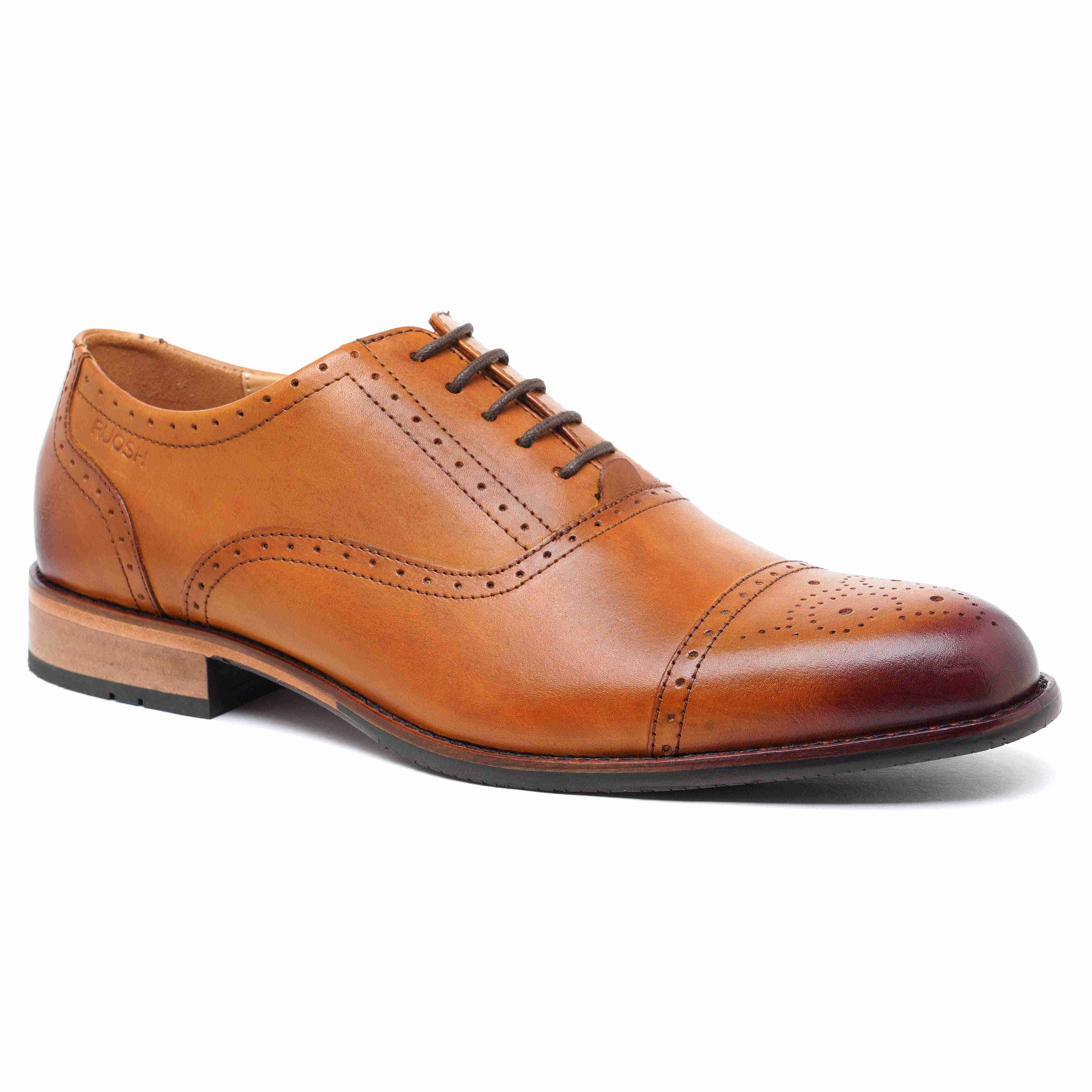 The Brogue Ruosh Men Tan Classic Oxford Brogue