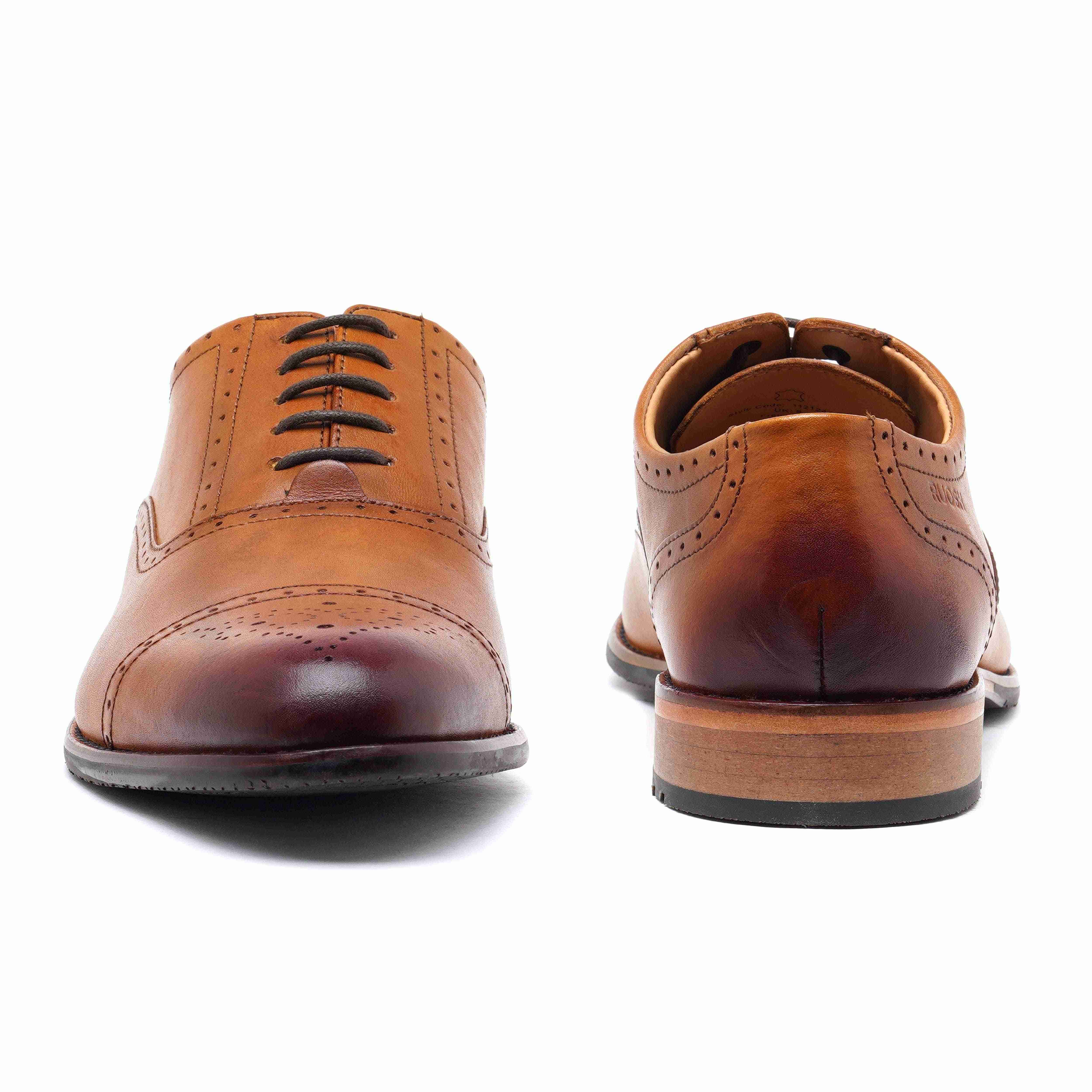 The Brogue Ruosh Men Tan Classic Oxford Brogue