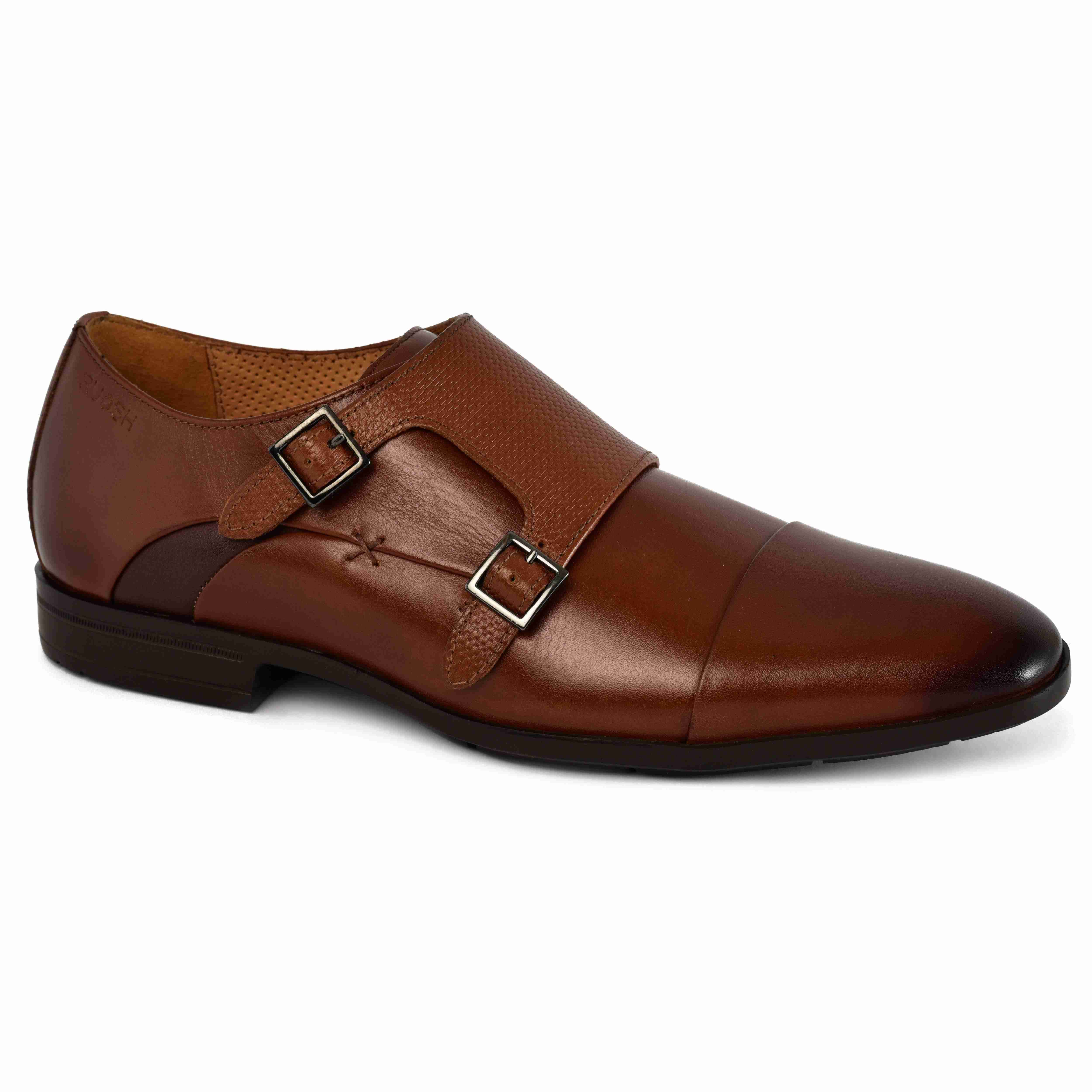 The Cameroon Ruosh Men Tan Formal Double Monk